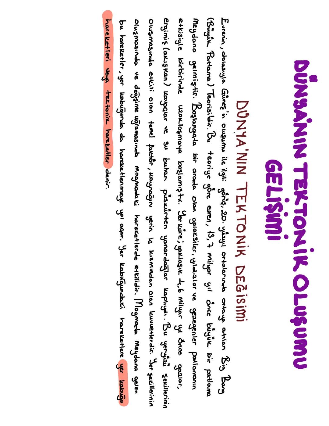 Cografya 1.Bolum Dunya'nin Tektonik Olusumu ve Gelisimi