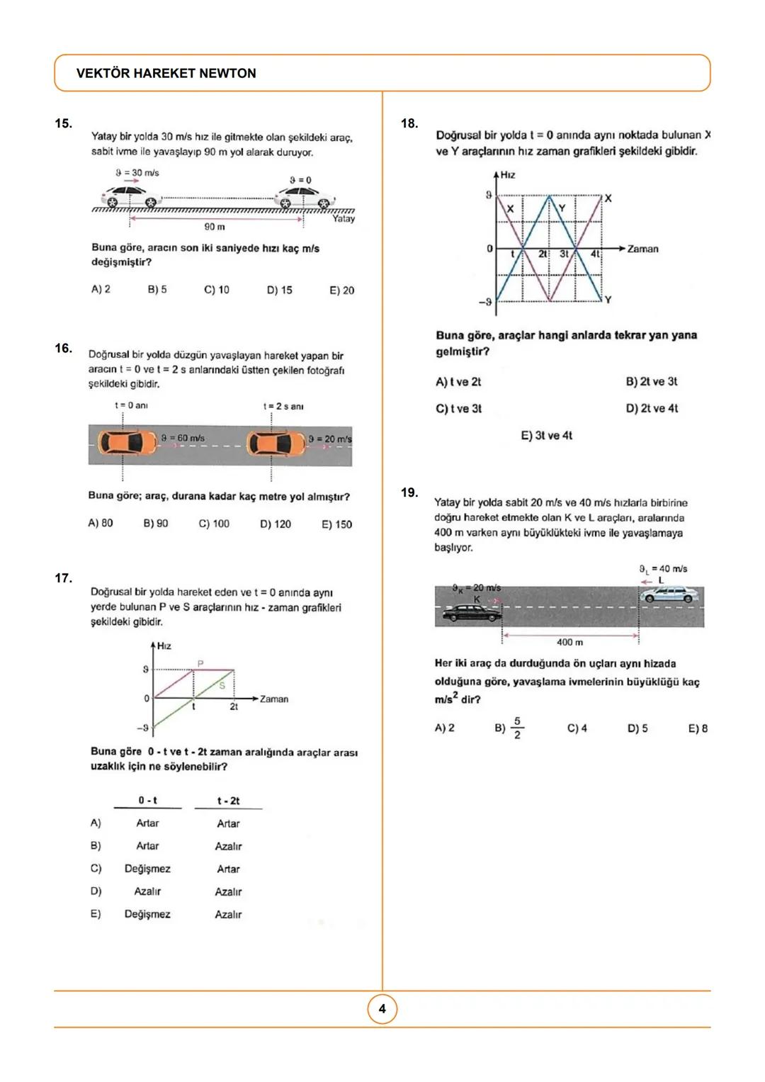 # VEKTÖR HAREKET NEWTON
1. Koordinat sistemi üzerine yerleştirilmiş şekildeki F, F₂ ve
F3 kuvvetlerinin büyüklükleri sırasıyla 40 N, 50 N v