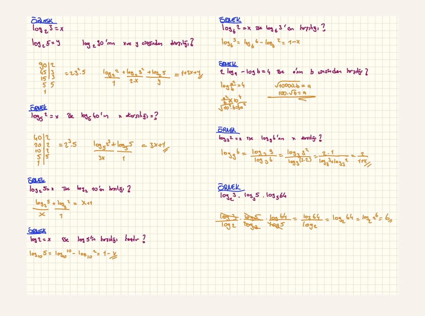logaritma özellikleri
1)10999=1
10988=1
2710g91=0
1095321=0
3) loga b* = x.logab
loss
625= 109555 =5.10955 = 5.1=51,
4) logax b = + loga b
l