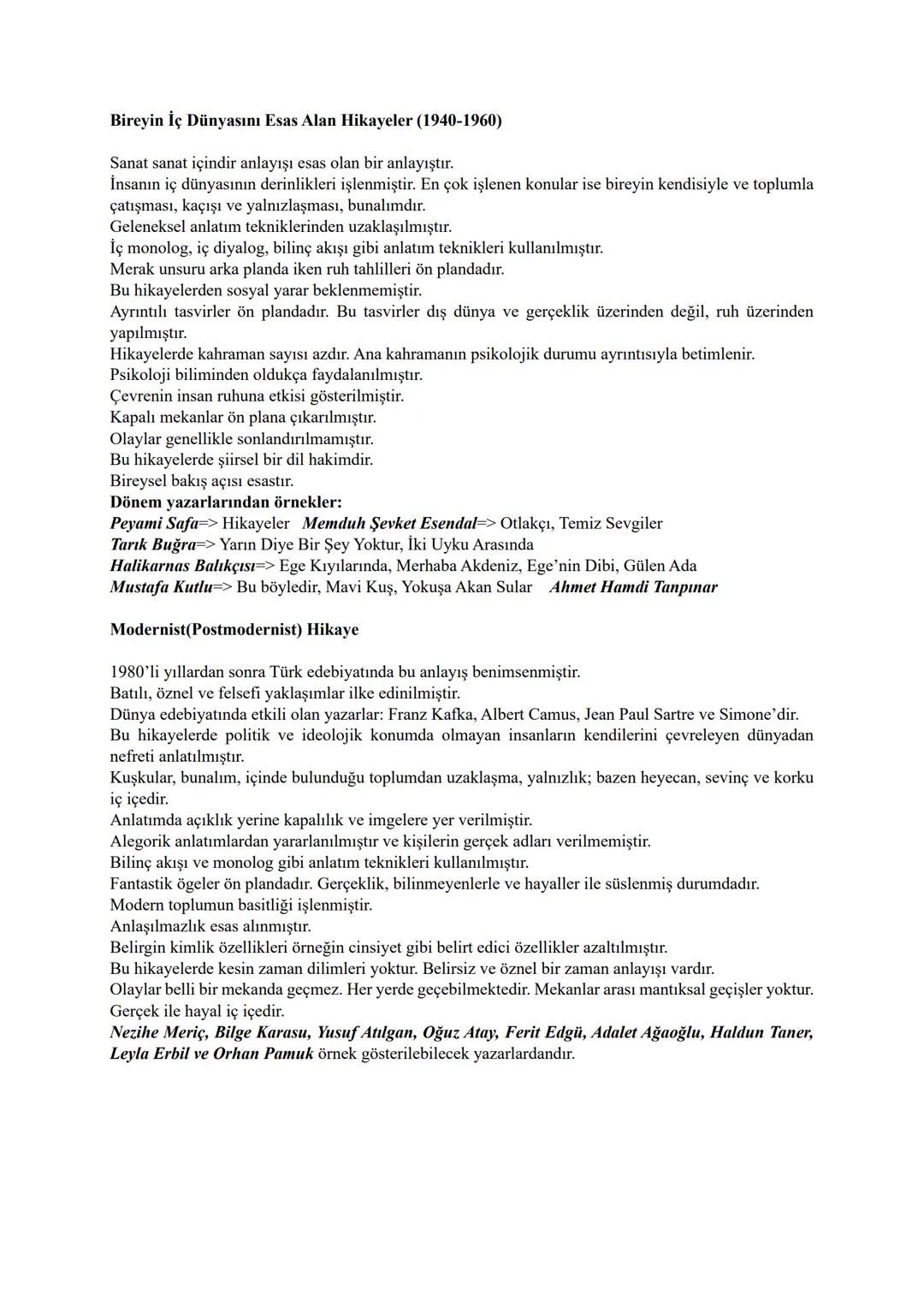 # 11. SINIF EDEBİYAT DERS NOTU
# HİKÂYE (ÖYKÜ)
Hikâye, yaşanmış ya da yaşanması mümkün olan olayları veya durumları ilgi çekici bir biçimd