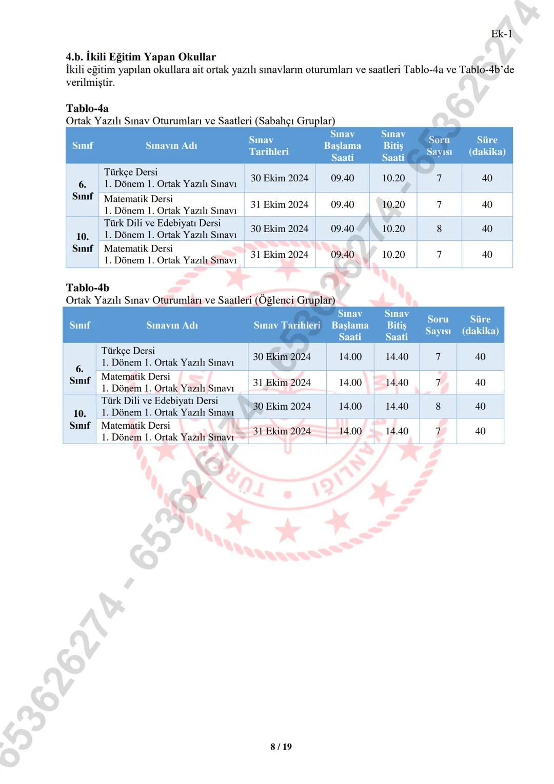 *
IVETI
MILLI EGITIM BAKANLIGI
D
*
YE CUMHUR
TURKIYE
*⭑
T.C.
MİLLİ EGANLIĞI
2024-2025
E
ÖĞRETİM YILI
1. DÖNEM 1. YAZILI SINAVLAR
וכ..
(ÜLKE