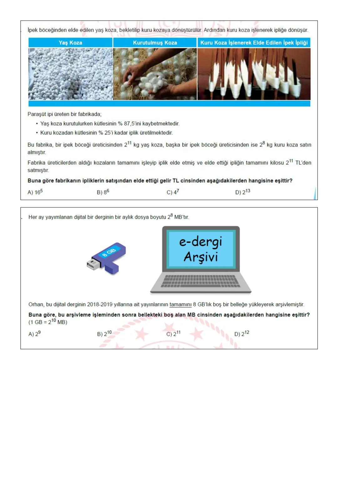 # ÜSLÜ İFADELER
KUVVETİ NEGATİF OLAN ÜSLÜ İFADELER
Kuvvetin negatif olması tabanda yer alan sayının çarpmaya göre tersini alıp
kuvvetini ö