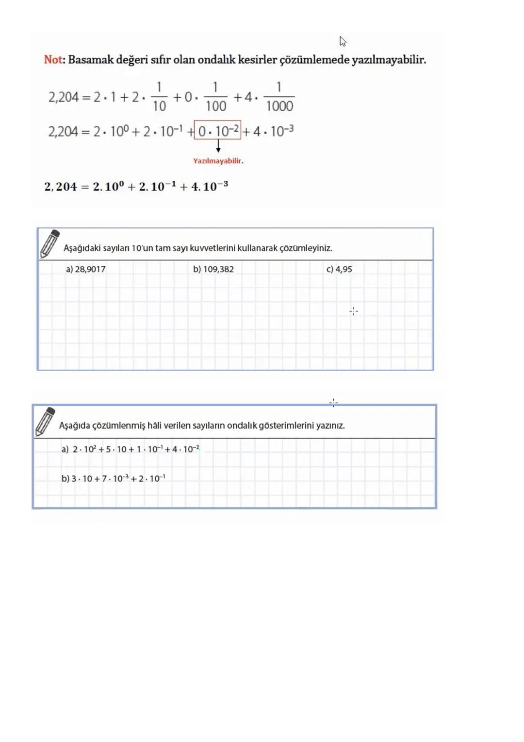 # ÜSLÜ İFADELER
KUVVETİ NEGATİF OLAN ÜSLÜ İFADELER
Kuvvetin negatif olması tabanda yer alan sayının çarpmaya göre tersini alıp
kuvvetini ö