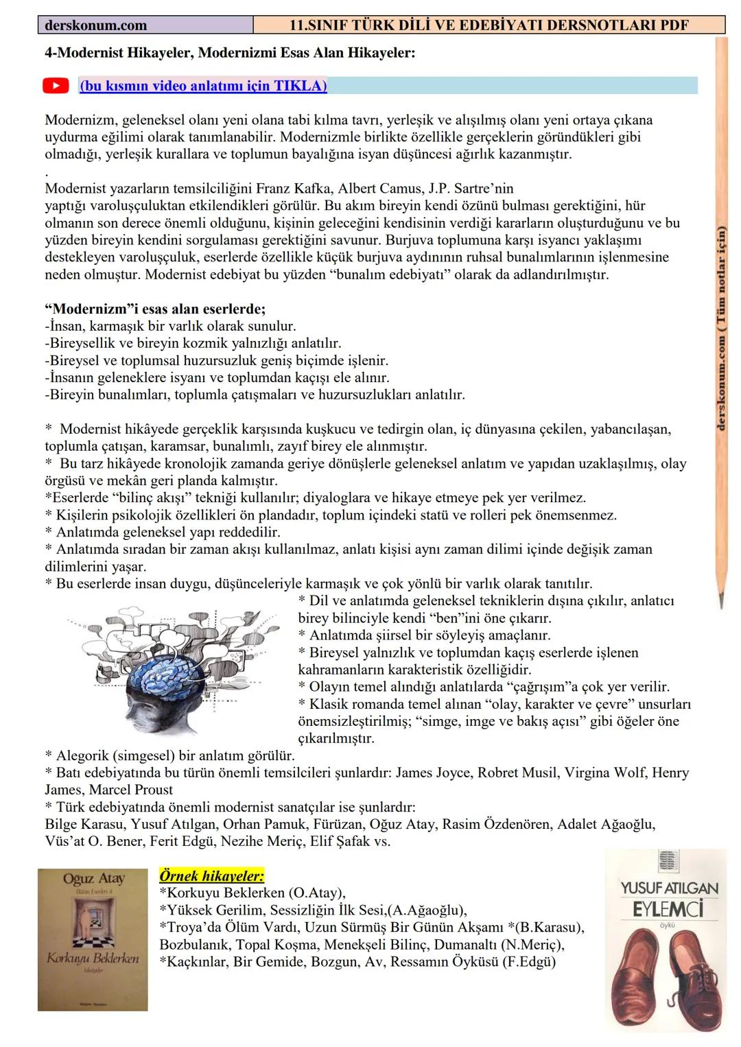 derskonum.com
11.SINIF TÜRK DİLİ VE EDEBİYATI DERSNOTLARI PDF
2.ÜNİTE: HİKAYE /ÖYKÜ
derskonum.com (Tüm notlar için)
PDF İÇERİĞİ
A- GENE