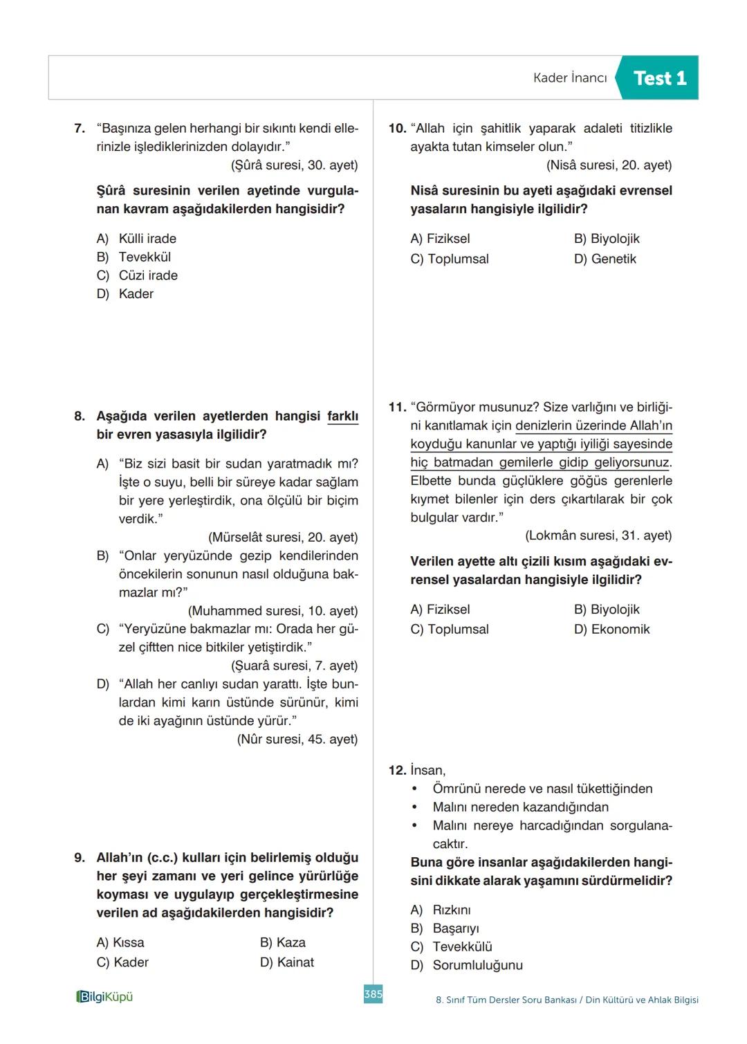 Tüm
Dersler
8
Soru
Bankası
Beceri Temelli Yeni Nesil Sorularla
Türkçe
Matematik
Fen Bilimleri
İngilizce
T.C. İnkılap Tarihi ve Atatürkçülük
