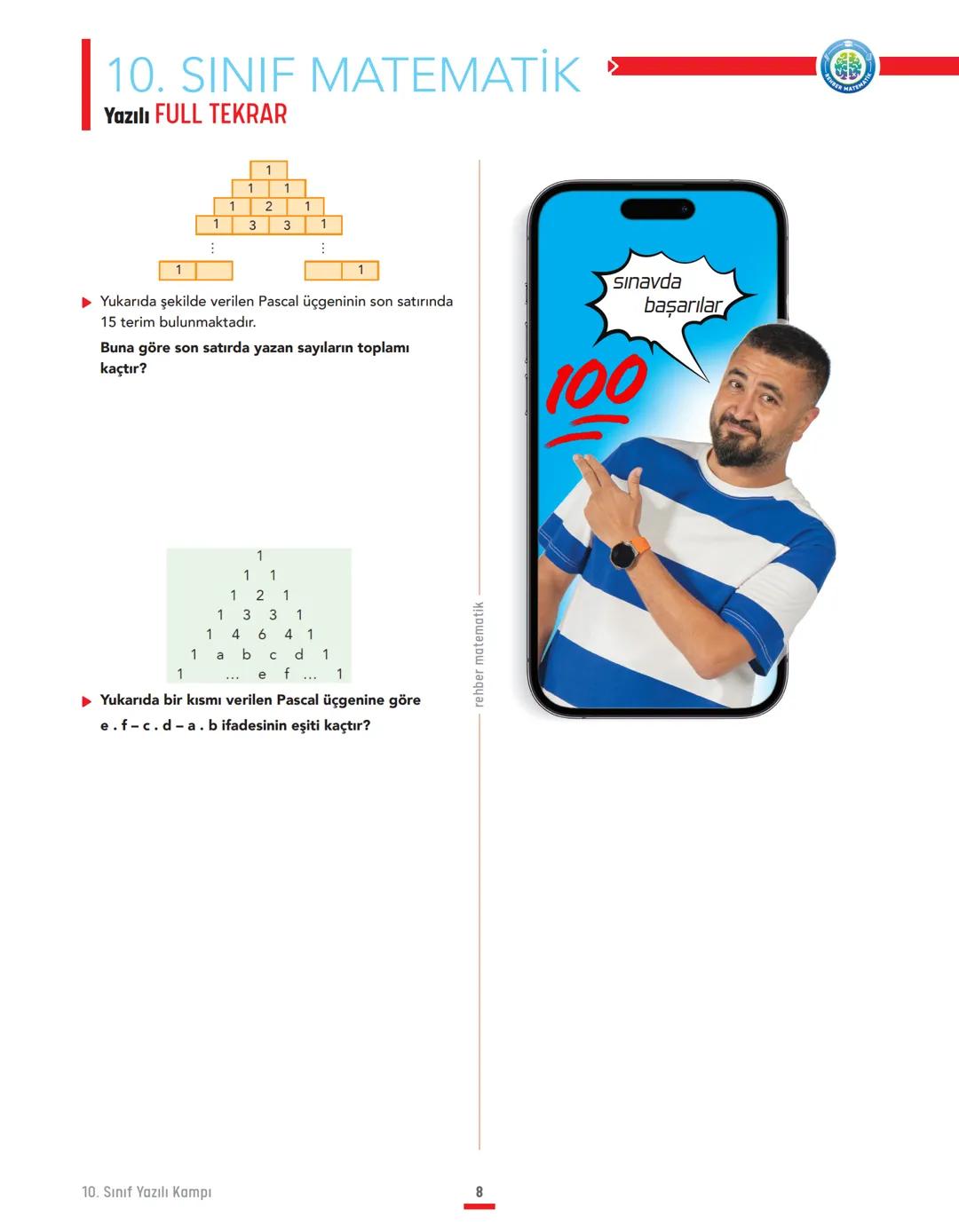 Çözüm
için izle
# 10. SINIF MATEMATİK
## Yazılı FULL TEKRAR
SAYMA OLASILIK
► Toplama Yolu ile Sayma
Sonlu ve ayrık kümelerin veya bağlacı