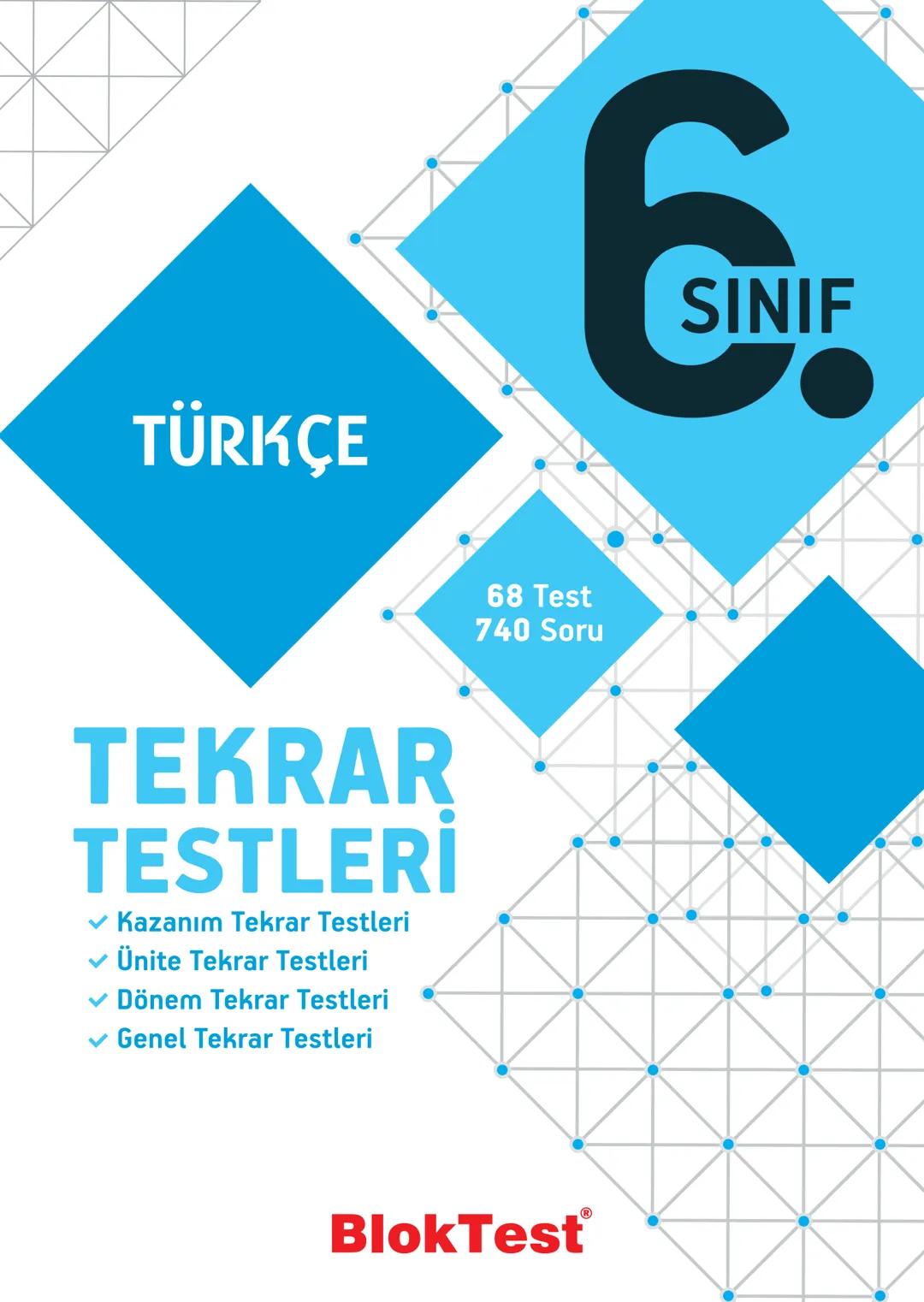 TÜRKÇE
TEKRAR
TESTLERİ
✓ Kazanım Tekrar Testleri
✓ Ünite Tekrar Testleri
✔ Dönem Tekrar Testleri
✓ Genel Tekrar Testleri
68 Test
740 Soru