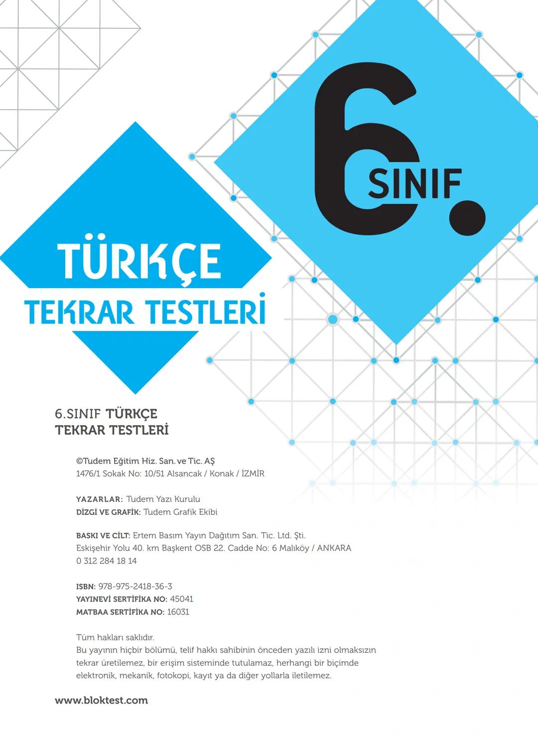 TÜRKÇE
TEKRAR
TESTLERİ
✓ Kazanım Tekrar Testleri
✓ Ünite Tekrar Testleri
✔ Dönem Tekrar Testleri
✓ Genel Tekrar Testleri
68 Test
740 Soru