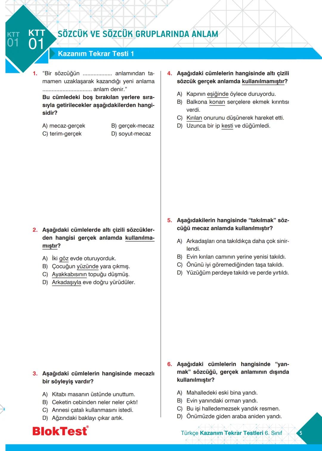 TÜRKÇE
TEKRAR
TESTLERİ
✓ Kazanım Tekrar Testleri
✓ Ünite Tekrar Testleri
✔ Dönem Tekrar Testleri
✓ Genel Tekrar Testleri
68 Test
740 Soru