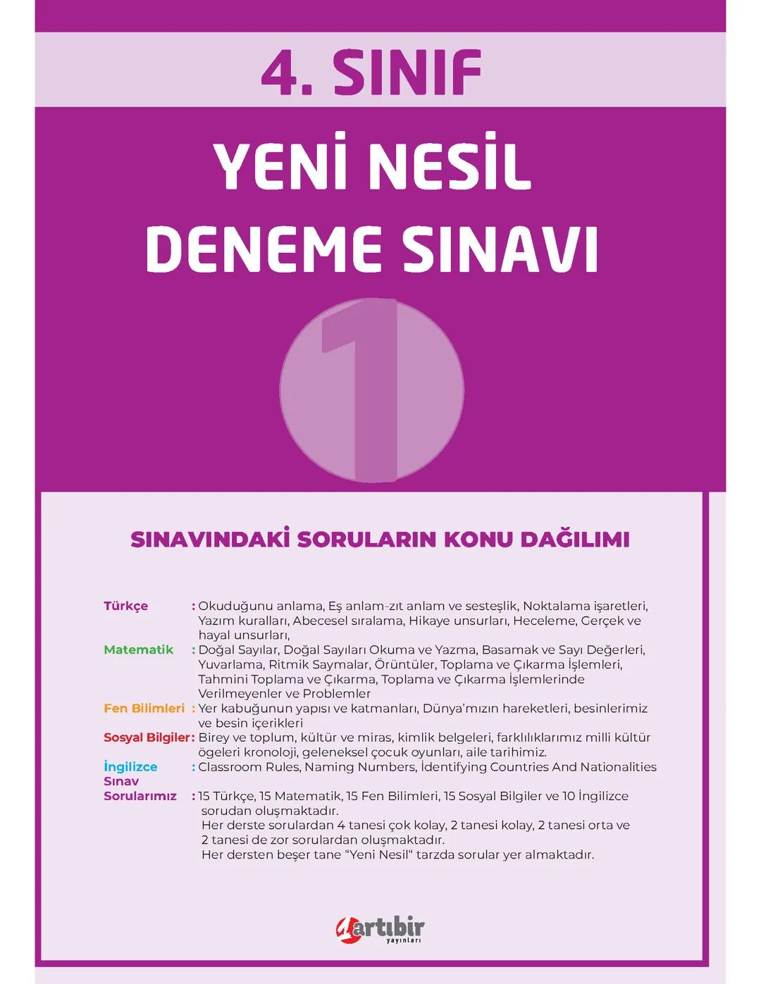 4. Sınıf Deneme Sınavları ile Başarıya Yönelin