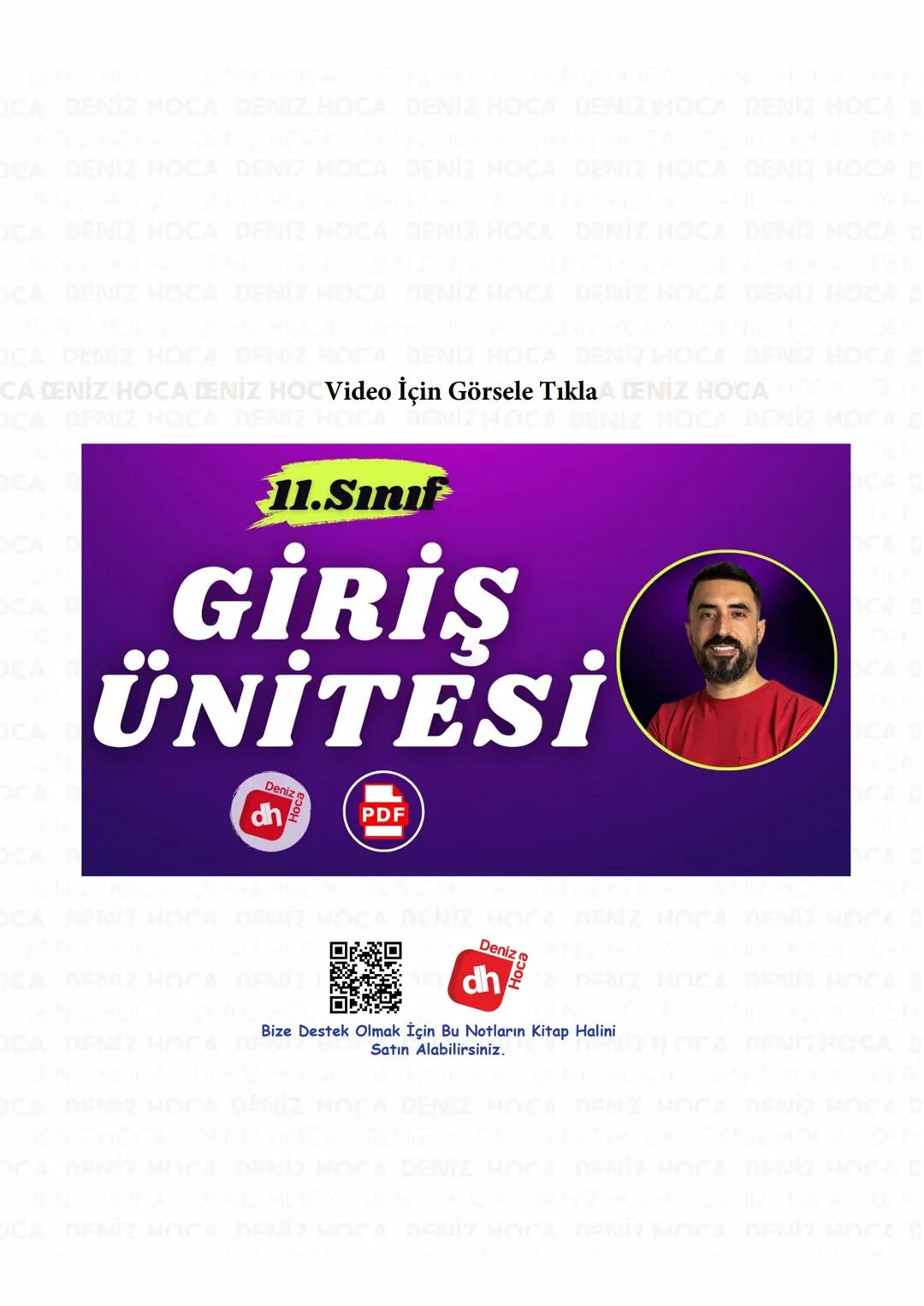 Deniz
Hoca
GİRİŞ
ÜNİTESİ
dizgi kitabevi OCA DENIZ HOCA DENIZ HOCA DENIZ HOCA DENİZ HOCA DENIZ HOCA
OCA DENİZ HOCA DENIZ HOCA DENİZ HOCA DE