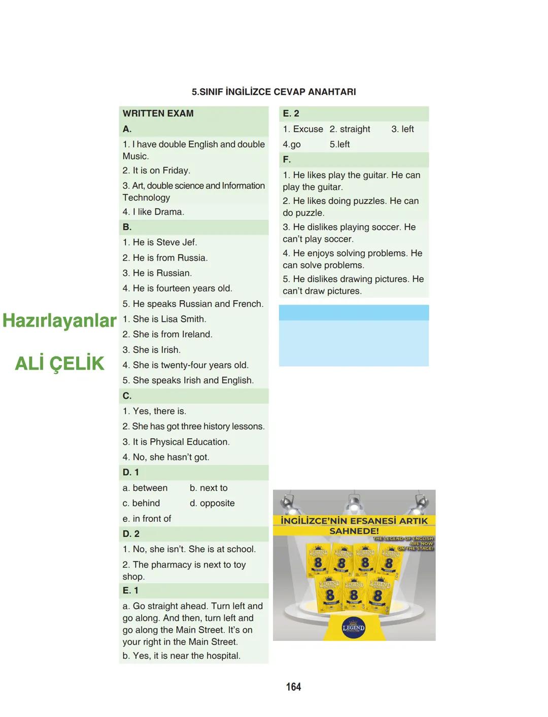 # İNGİLİZCE
AV AKILLI VERSİYON
YAYINLARI KATKILARIYLA
5. SINIF
YAZILI
Unit 1: Hello!
Greeting and meeting people: Selamlaşma ve
insanlar