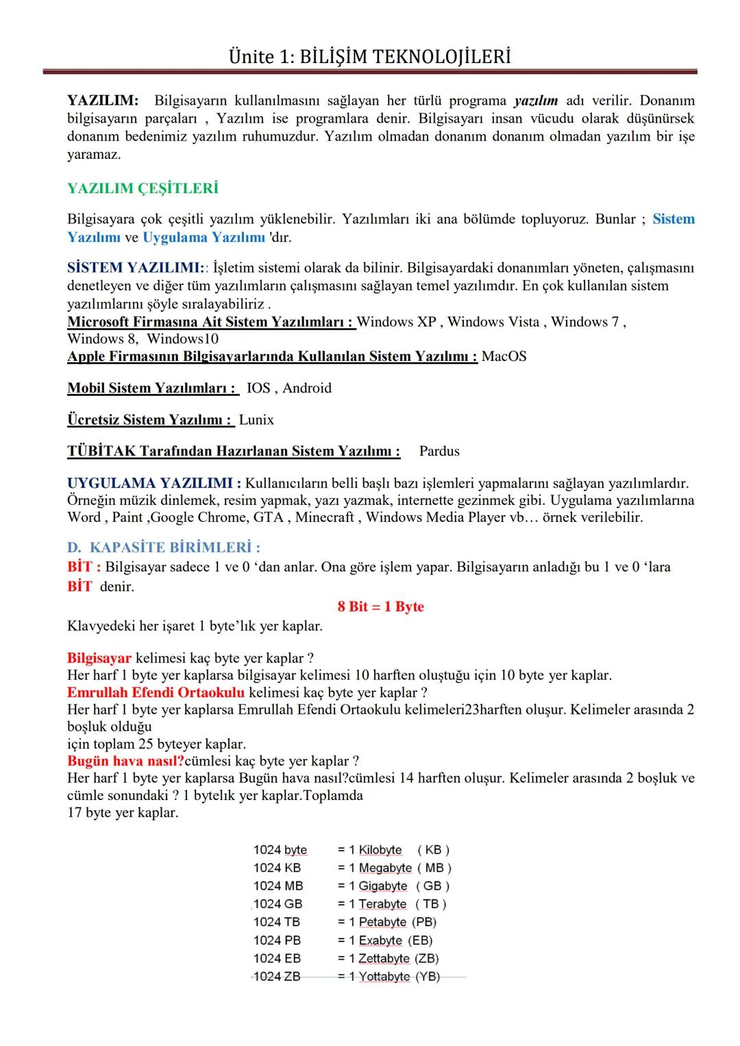 # Ünite 1: BİLİŞİM TEKNOLOJİLERİ
A. BİLGİ, TEKNOLOJİ, BİLİŞİM, BİLİŞİM TEKNOLOJİLERİ KAVRAMLARI
**BİLGİ**: Öğrenme, araştırma ya da gözlem