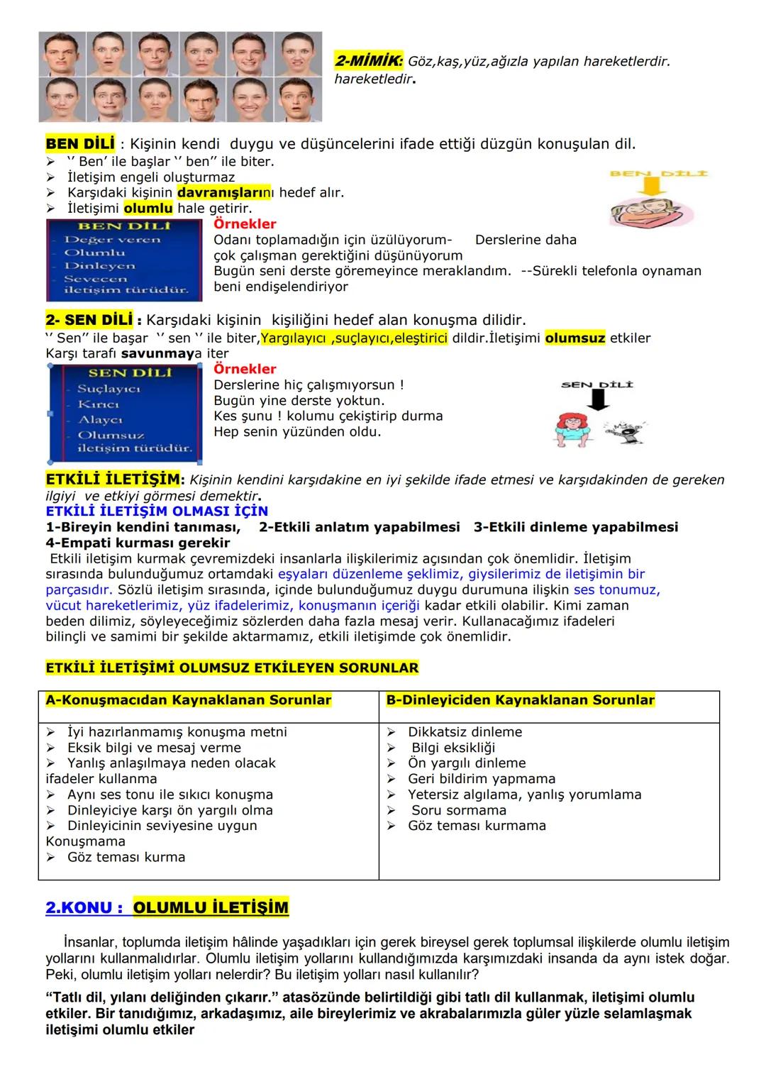 SOSYAL BİLGİLER 7.SINIF 1.ÜNİTE : BİREY, TOPLUM VE İLETİŞİM
1.KONU :İLETİŞİM VE GÜNLÜK YAŞAM
İLETİŞİM: Duygu düşünce ve bilgilerin her türlü