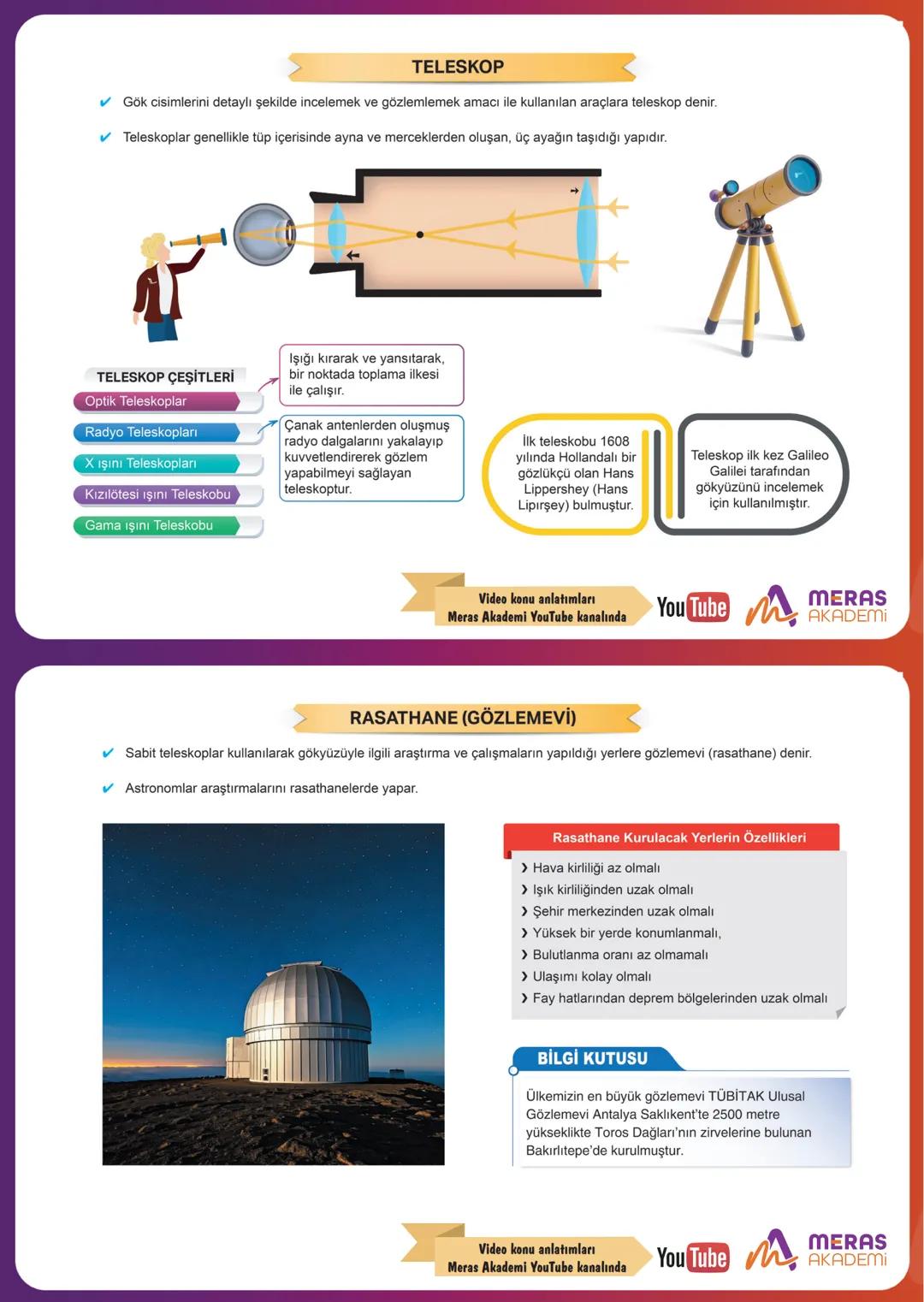 # UZAY ARAŞTIRMALARI
✔Uzay, gök cisimleri de dahil olmak üzere tüm varlıkların içinde bulunduğu sonsuz boşluktur.
✔ Uzaydaki gök cisimleri