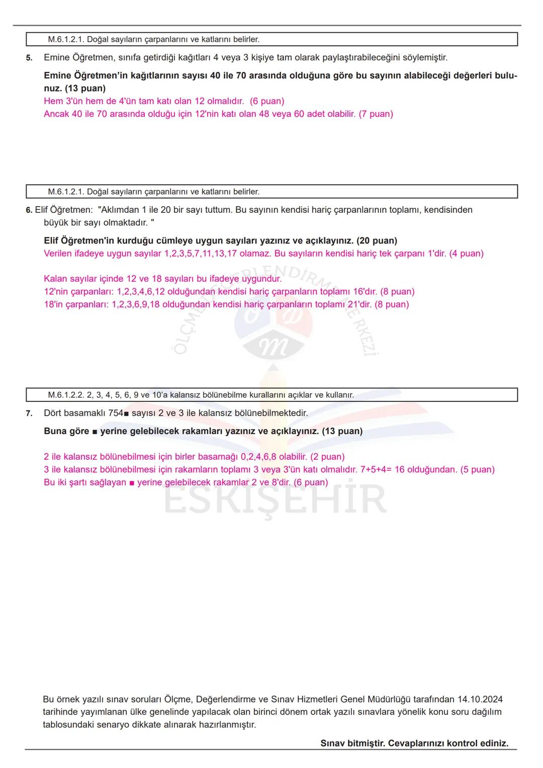 ÖĞRENCİ
ADI: ............................................................................
SOYADI: ..........................................