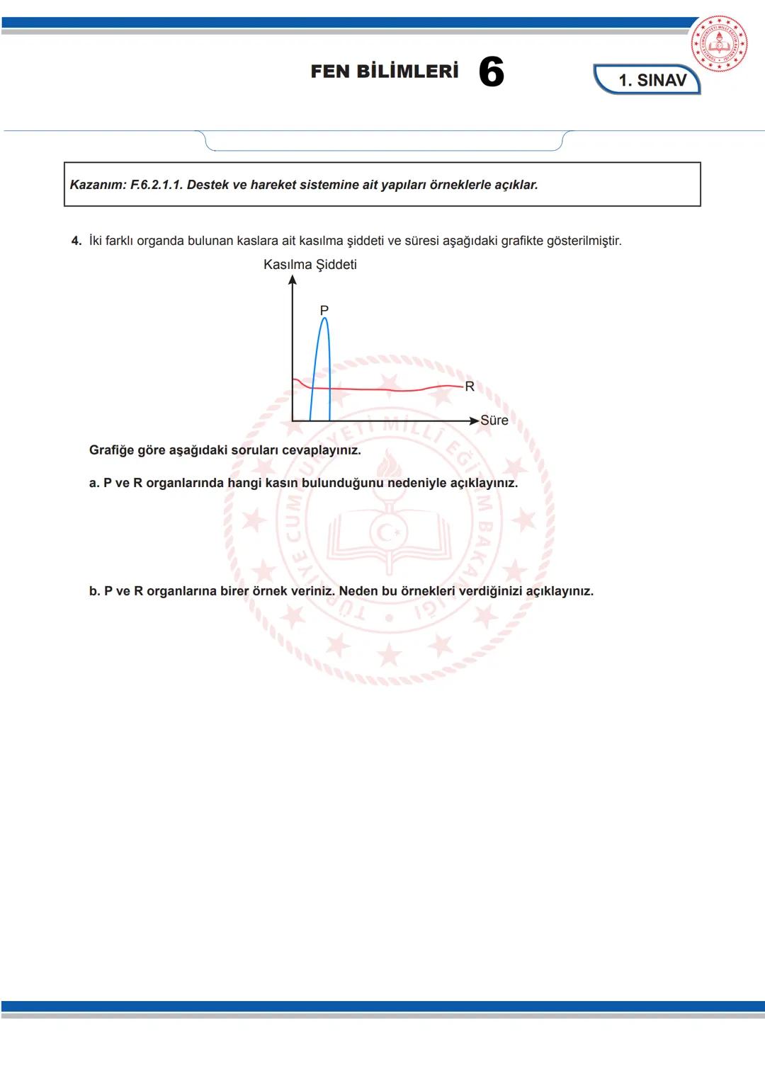 FEN BİLİMLERİ 6
6. SINIF FEN BİLİMLERİ DERSİ
1. DÖNEM 1. ORTAK YAZILI SENARYOLARINA YÖNELİK SORU ÖRNEKLERİ
Senaryolar, okul genelinde yapı