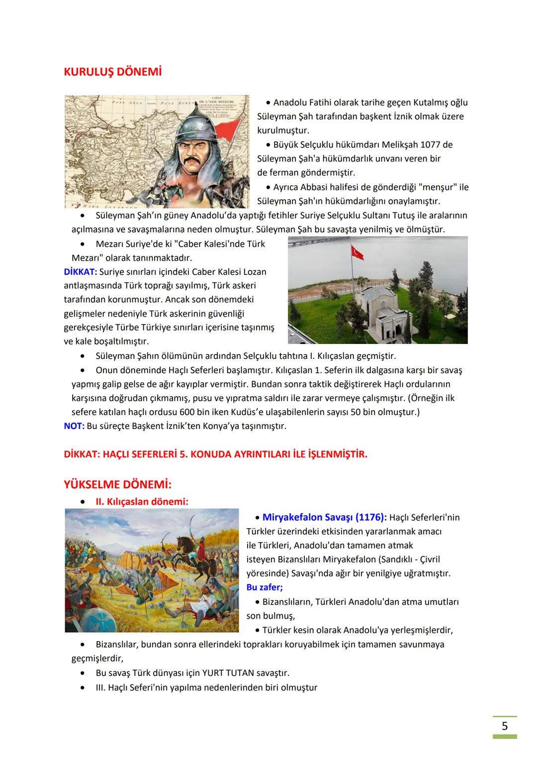 # 1. ÜNİTE: YERLEŞME VE DEVLETLEŞME SÜRECİNDE SELÇUKLU
TÜRKİYE'Sİ
KONU 1: TÜRKLERDEN ÖNCE ANADOLU'NUN DURUMU VE İLK TÜRK AKINLARI
## TÜRKL