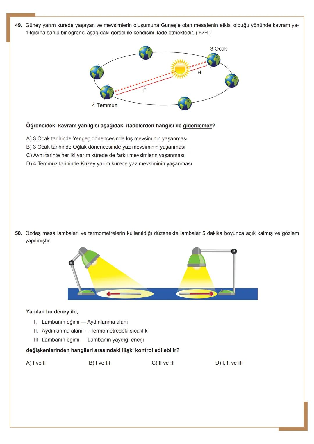 8.
SINIF
Fen Bilimleri
*
HURIYET
*
MILLI
**
BAKANLIG
DO
1. Ünite
Mevsimler ve İklim 1.
Hava durumuyla ilgili televizyon haberinde şu bilgile