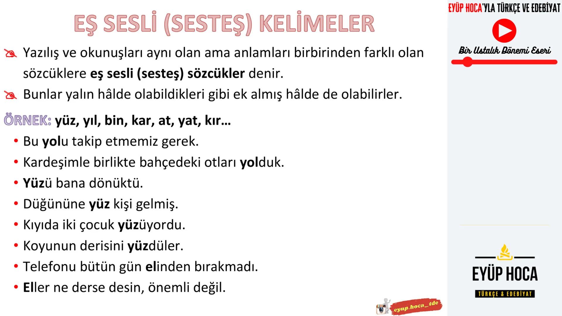 6. SINIF
KONU ANLATIMI
SÖZCÜKTE ANLAM
►EYÜP HOCA'YLA TÜRKÇE VE EDEBİYAT
EYUP.HOCA_TDE
MARK
EYÜP HOCA'YLA TÜRKÇE VE EDEBİYAT
Bir Ustalı