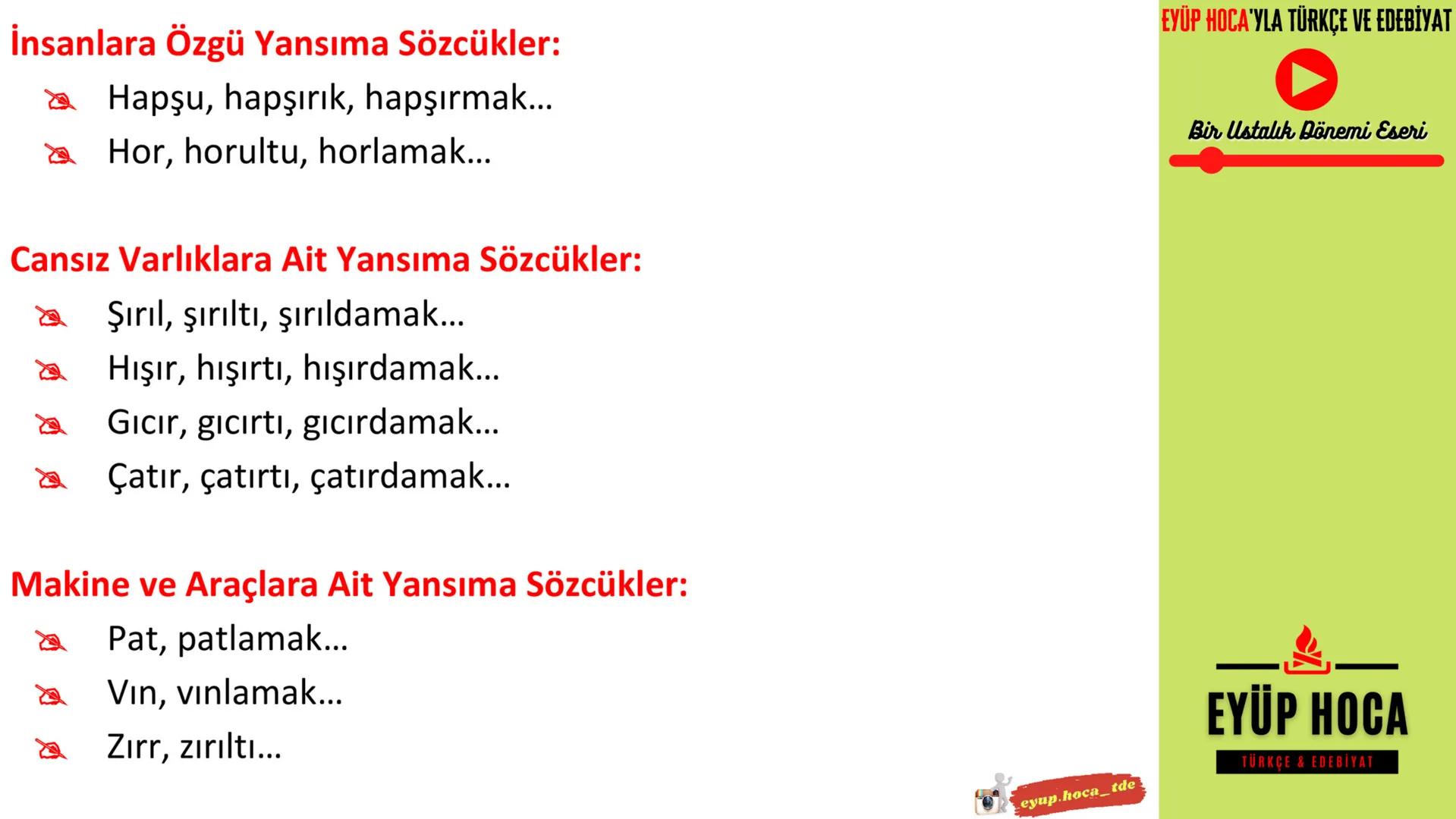 6. SINIF
KONU ANLATIMI
SÖZCÜKTE ANLAM
►EYÜP HOCA'YLA TÜRKÇE VE EDEBİYAT
EYUP.HOCA_TDE
MARK
EYÜP HOCA'YLA TÜRKÇE VE EDEBİYAT
Bir Ustalı