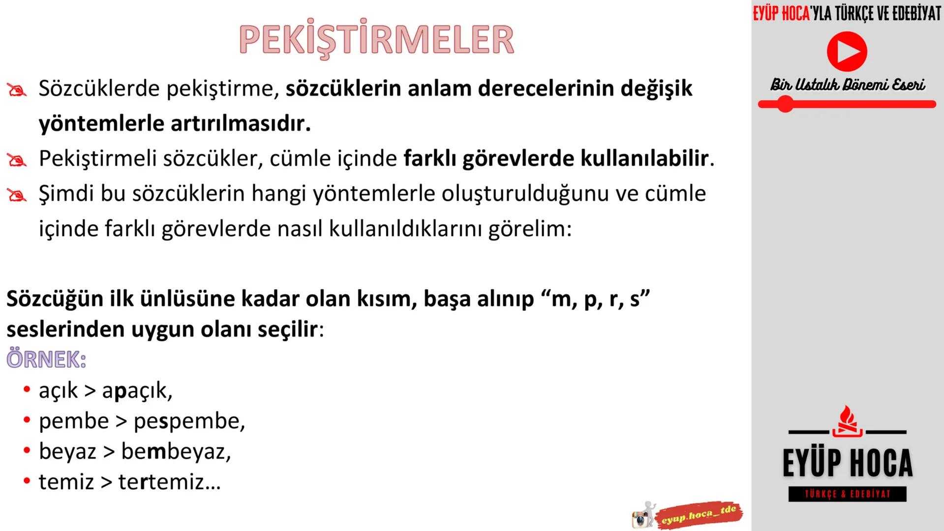 6. SINIF
KONU ANLATIMI
SÖZCÜKTE ANLAM
►EYÜP HOCA'YLA TÜRKÇE VE EDEBİYAT
EYUP.HOCA_TDE
MARK
EYÜP HOCA'YLA TÜRKÇE VE EDEBİYAT
Bir Ustalı