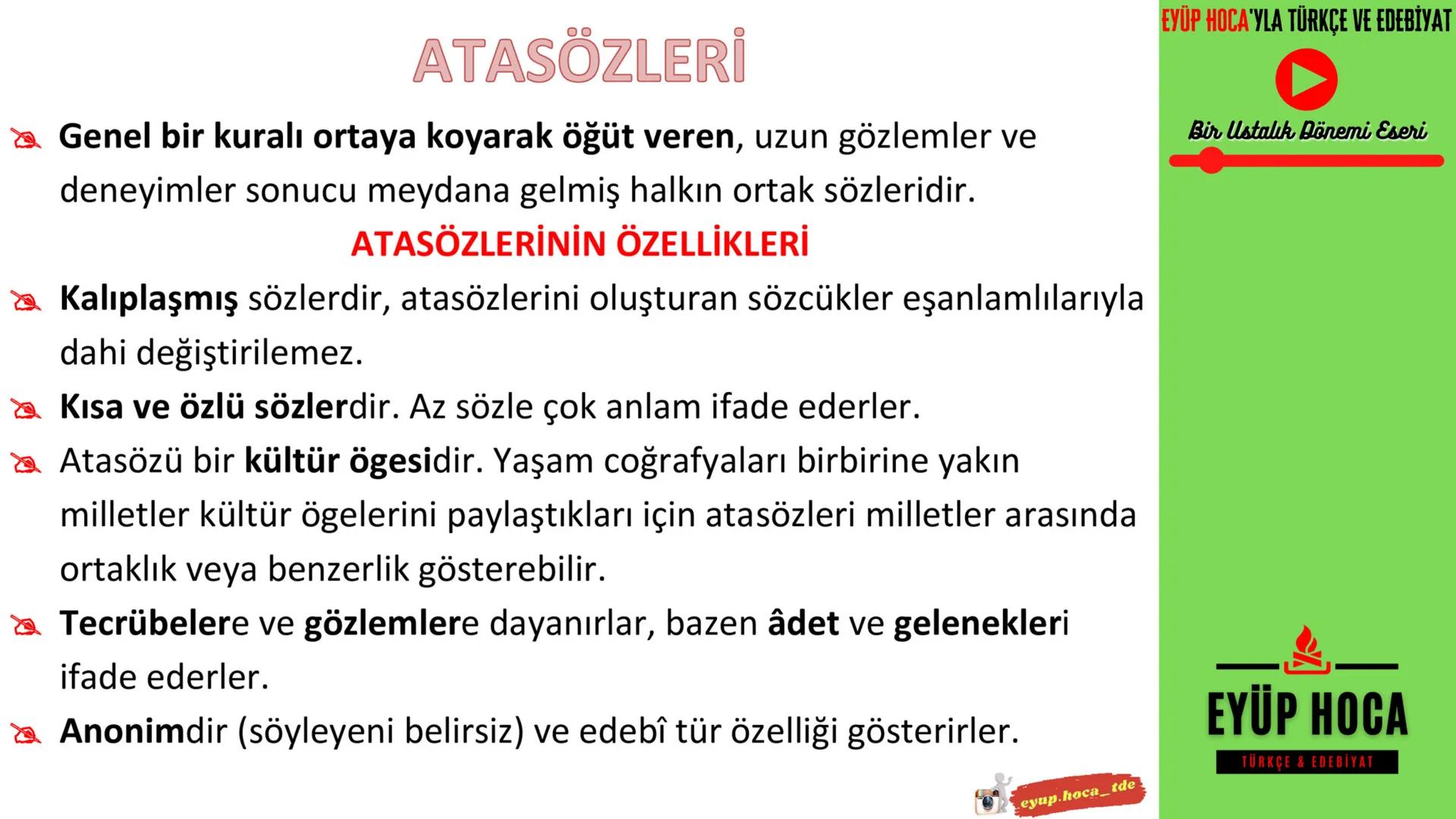 6. SINIF
KONU ANLATIMI
SÖZCÜKTE ANLAM
►EYÜP HOCA'YLA TÜRKÇE VE EDEBİYAT
EYUP.HOCA_TDE
MARK
EYÜP HOCA'YLA TÜRKÇE VE EDEBİYAT
Bir Ustalı