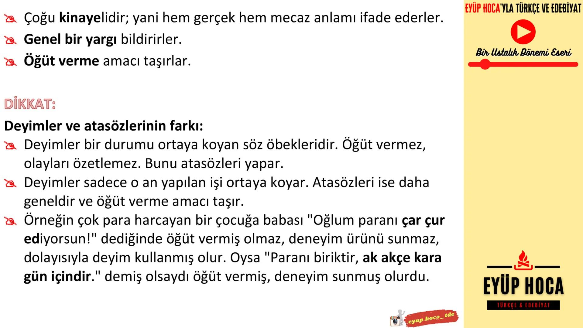 6. SINIF
KONU ANLATIMI
SÖZCÜKTE ANLAM
►EYÜP HOCA'YLA TÜRKÇE VE EDEBİYAT
EYUP.HOCA_TDE
MARK
EYÜP HOCA'YLA TÜRKÇE VE EDEBİYAT
Bir Ustalı