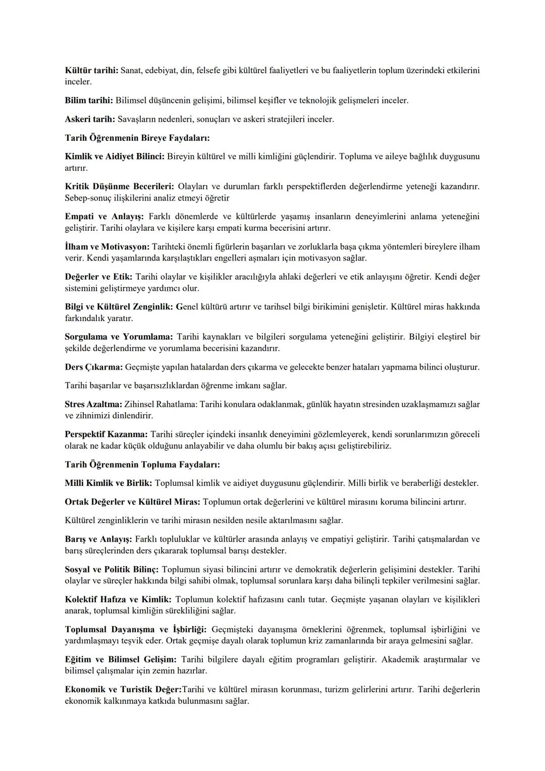 # 2024-205 EĞİTİM ÖĞRETİM YILI 9.SINIFLAR IİL GENELİ ORTAK SINAVINA HAZIRLIK
Tarih; geçmişte yaşamış insan topluluklarının meydana getirdiğ