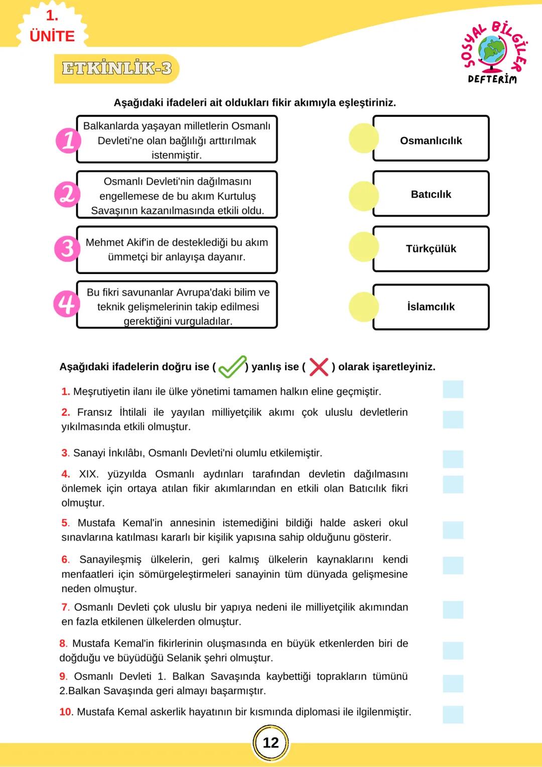 İNKILAP TARİHİ
8. SINIF
1.ÜNİTE
SOSYAL
DEFTERİM
BİLGİLER 1.
ÜNİTE
SOSYAL
BİLGİLER
DEFTERİM
ÜNİTE KAVRAMLARINI ÖĞRENELİM
Ataşemiliter: Bir ul
