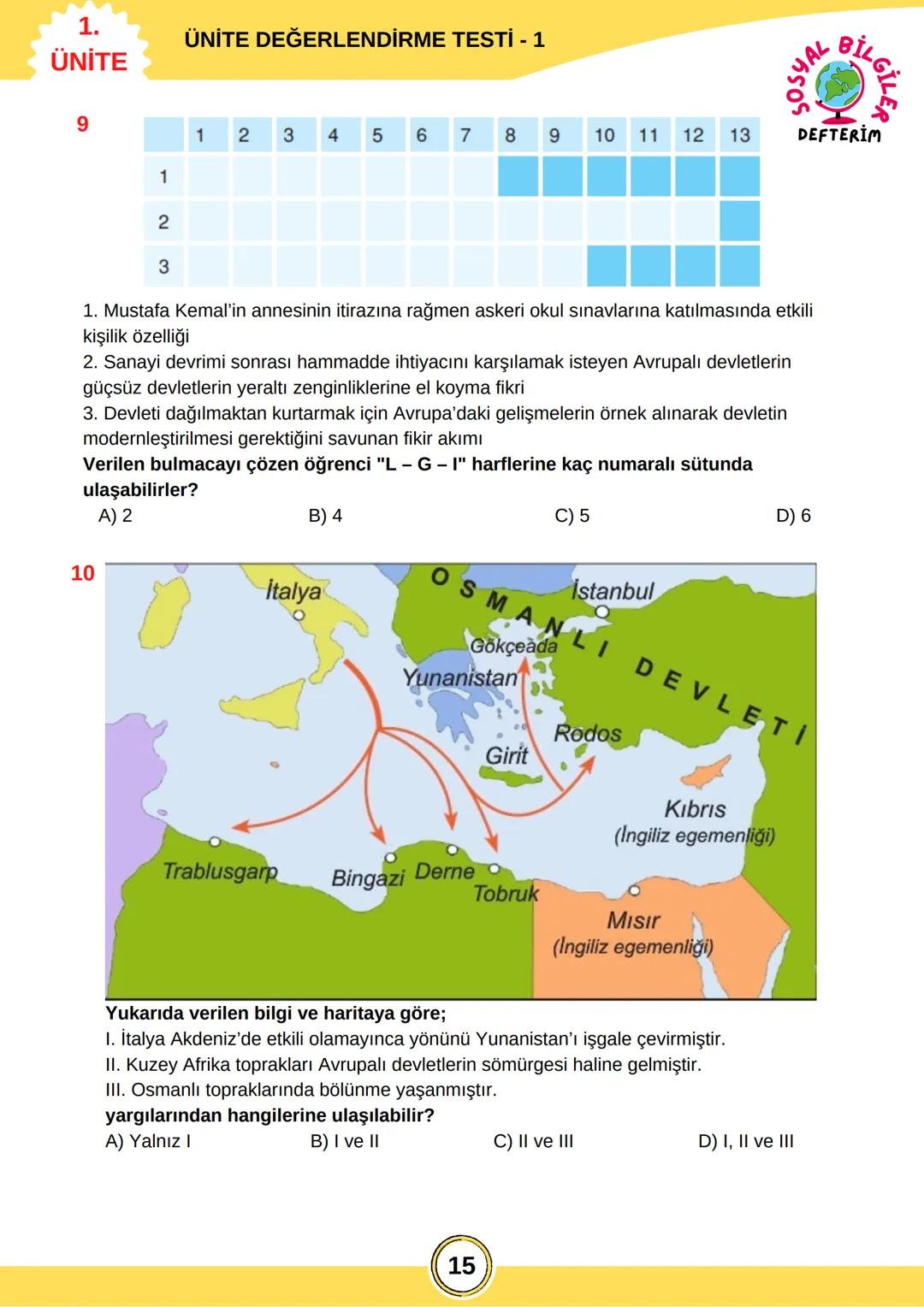 İNKILAP TARİHİ
8. SINIF
1.ÜNİTE
SOSYAL
DEFTERİM
BİLGİLER 1.
ÜNİTE
SOSYAL
BİLGİLER
DEFTERİM
ÜNİTE KAVRAMLARINI ÖĞRENELİM
Ataşemiliter: Bir ul