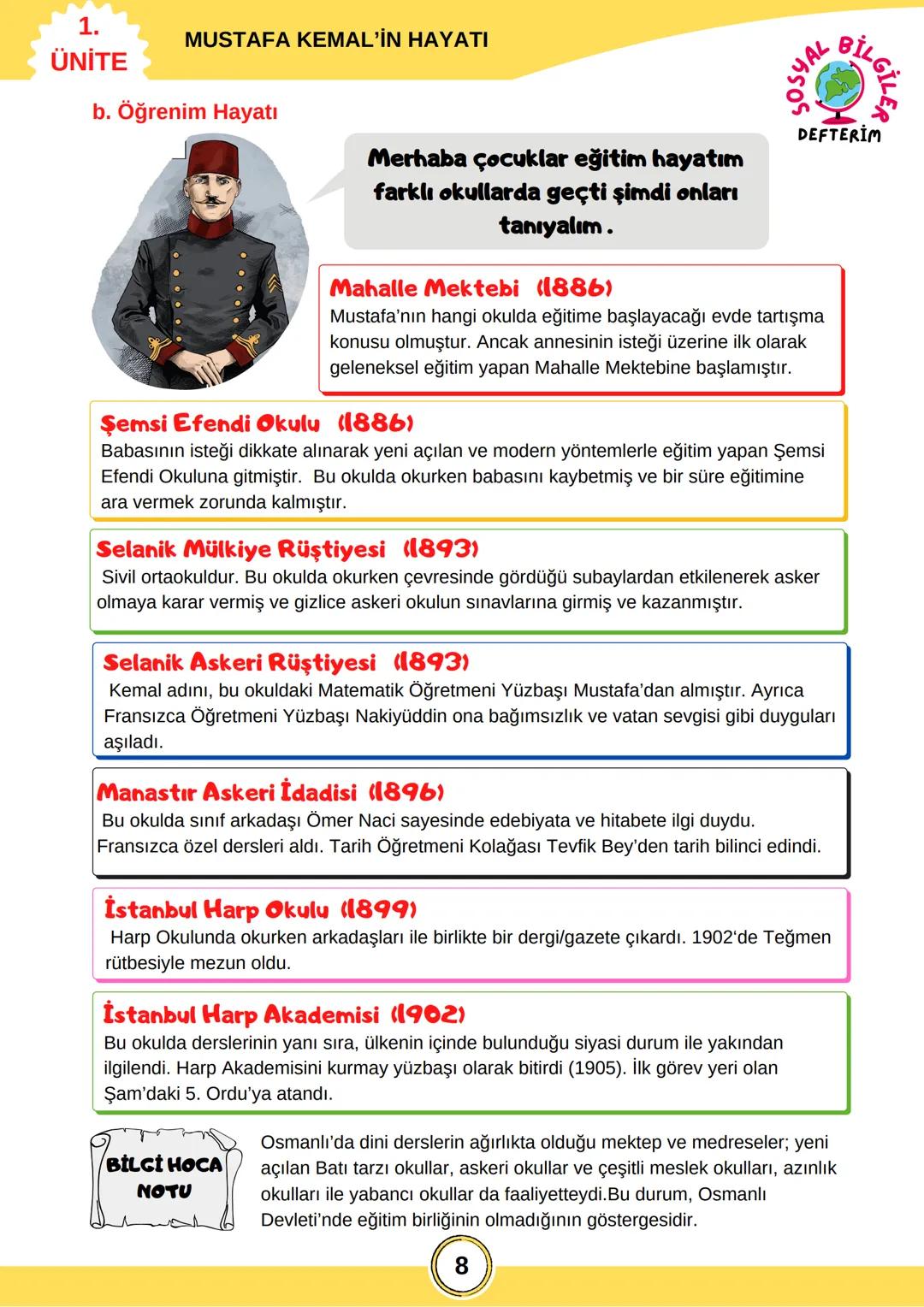 İNKILAP TARİHİ
8. SINIF
1.ÜNİTE
SOSYAL
DEFTERİM
BİLGİLER 1.
ÜNİTE
SOSYAL
BİLGİLER
DEFTERİM
ÜNİTE KAVRAMLARINI ÖĞRENELİM
Ataşemiliter: Bir ul