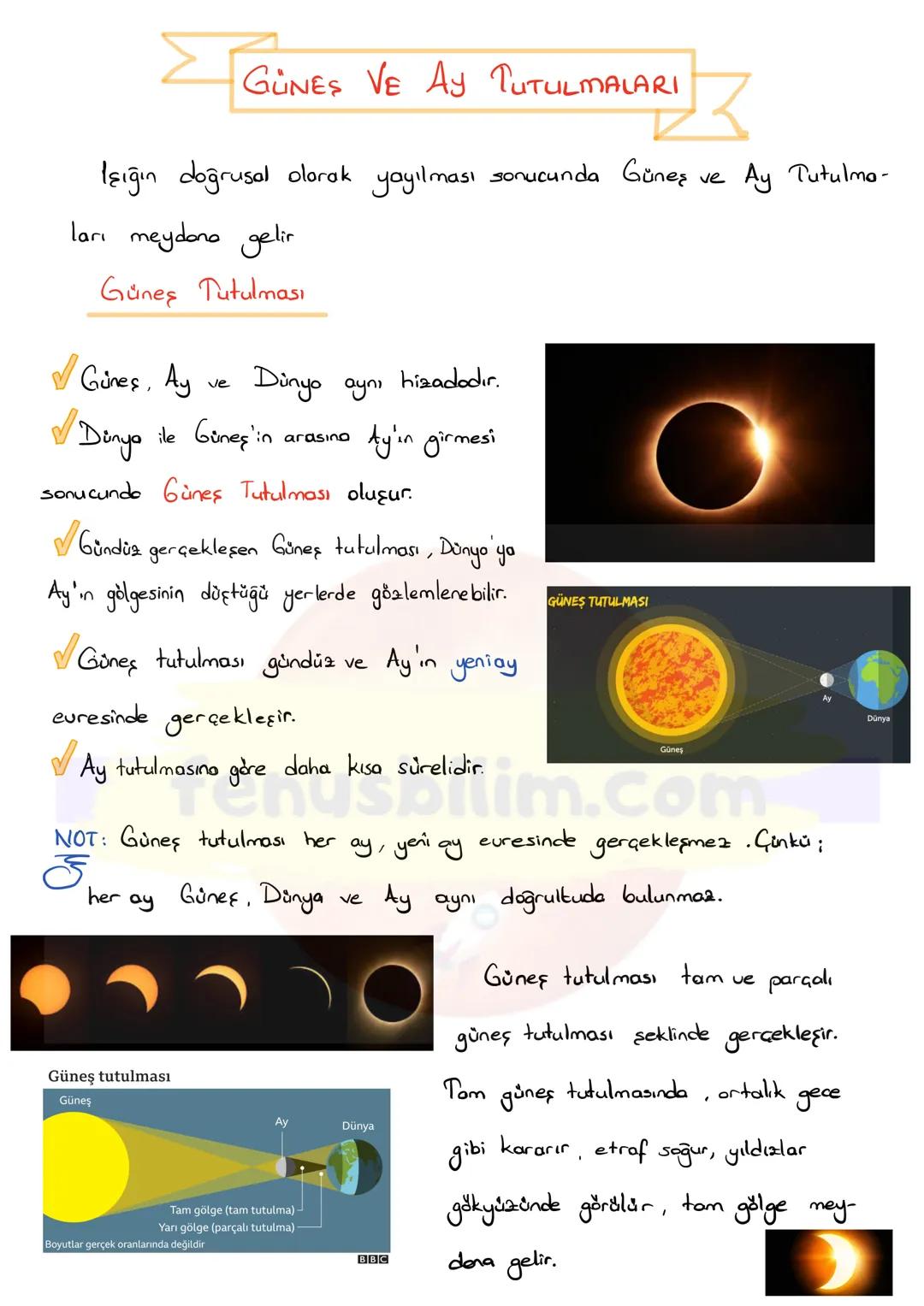 # GÜNEŞ SİSTEMİ
Güneş'in çekim gücünün etkisi ile belirli yörüngelerde hareket eden geze-
genlerin, uyduların, kuyruklu yıldızlar gibi gök