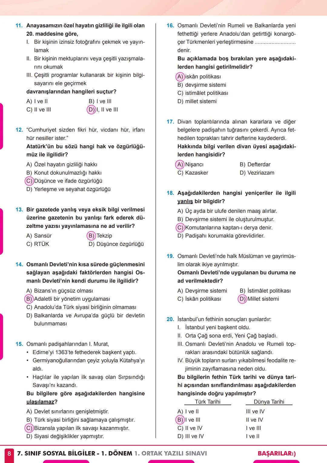 7
SINIFI
1. SORU
(15 Puan)
SOSYAL BİLGİLER - 1. DÖNEM 1. ORTAK YAZILI SINAVI
Adı-Soyadı:
Okul No: .
ÖRNEK
SENARYO
2. SORU
3. SORU
(15 Puan)