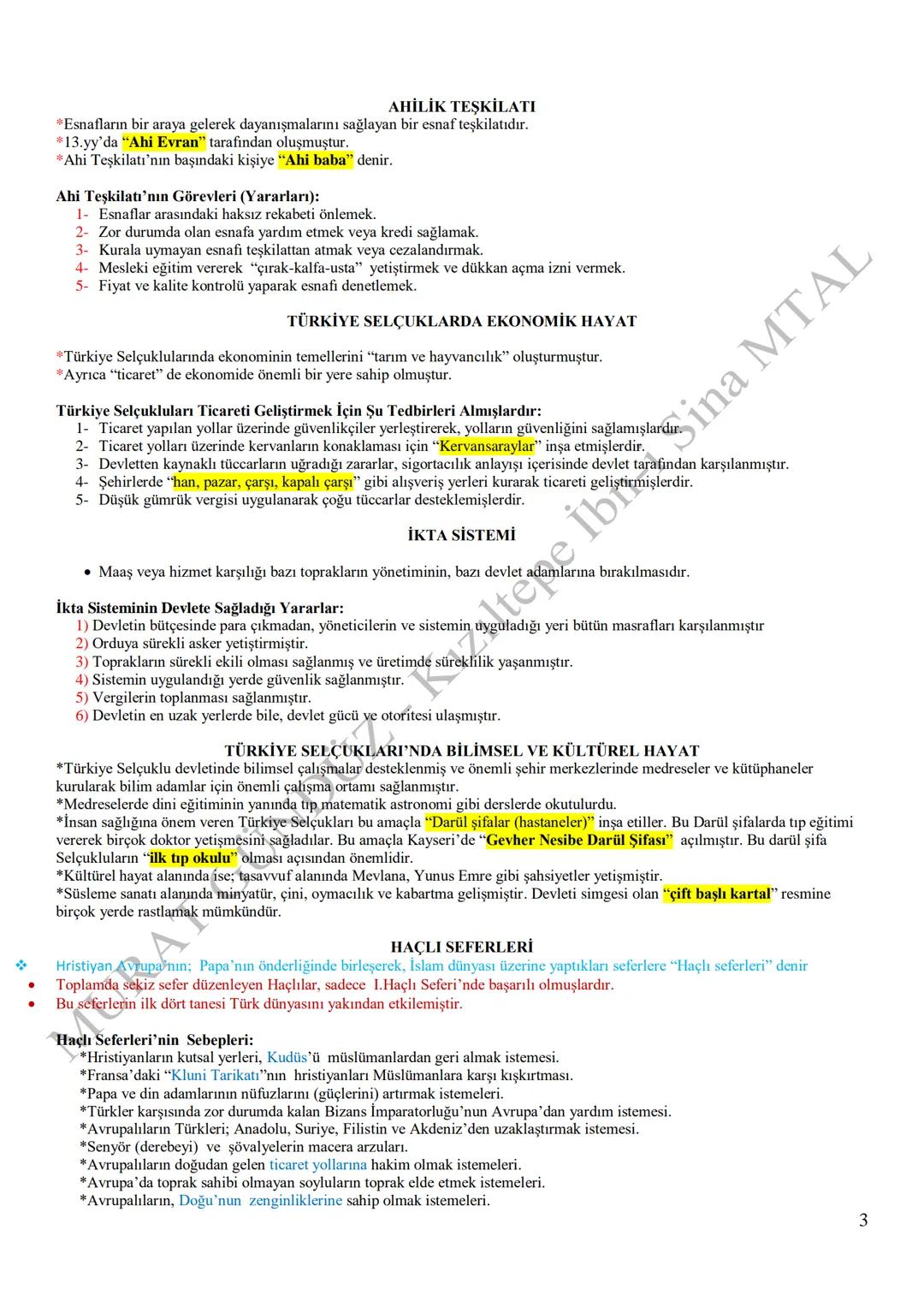 MARDİN - KIZILTEPE
İBN-İ SİNA MESLEKİ VE TEKNİK ANADOLU LİSESİ
TARİH-10 DERSİ NOTLARI
MURAT GÜNDÜZ TAL
* *
*
ANADOLU'YA TÜRK GÖÇLERİ
2019-20