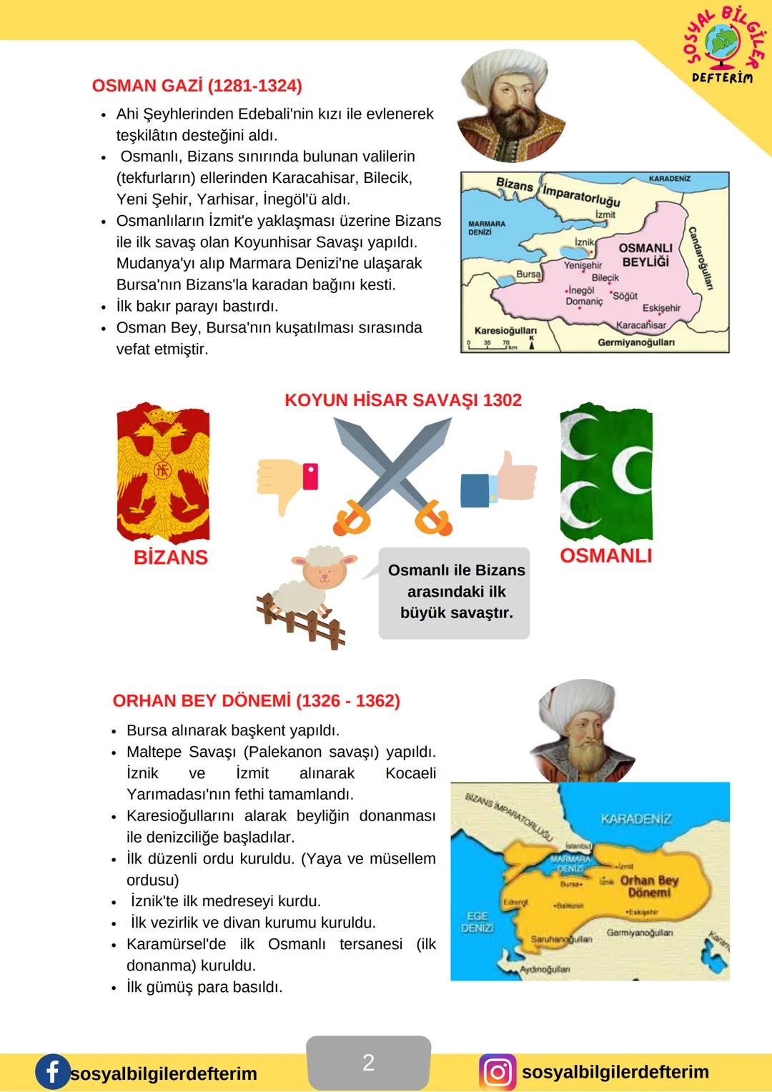 7.SINIF 2.ÜNİTE
2.ÜNİTE
SOSYAL BİLGİLER
DERS NOTU
SOSYAL
BİLGİLE
DEFTERİM
BİLGİ ŞENTÜRK SOSYAL
BILGİLER
DEFTERİM
BEYLİKTEN CİHAN DEVLETİNE
O