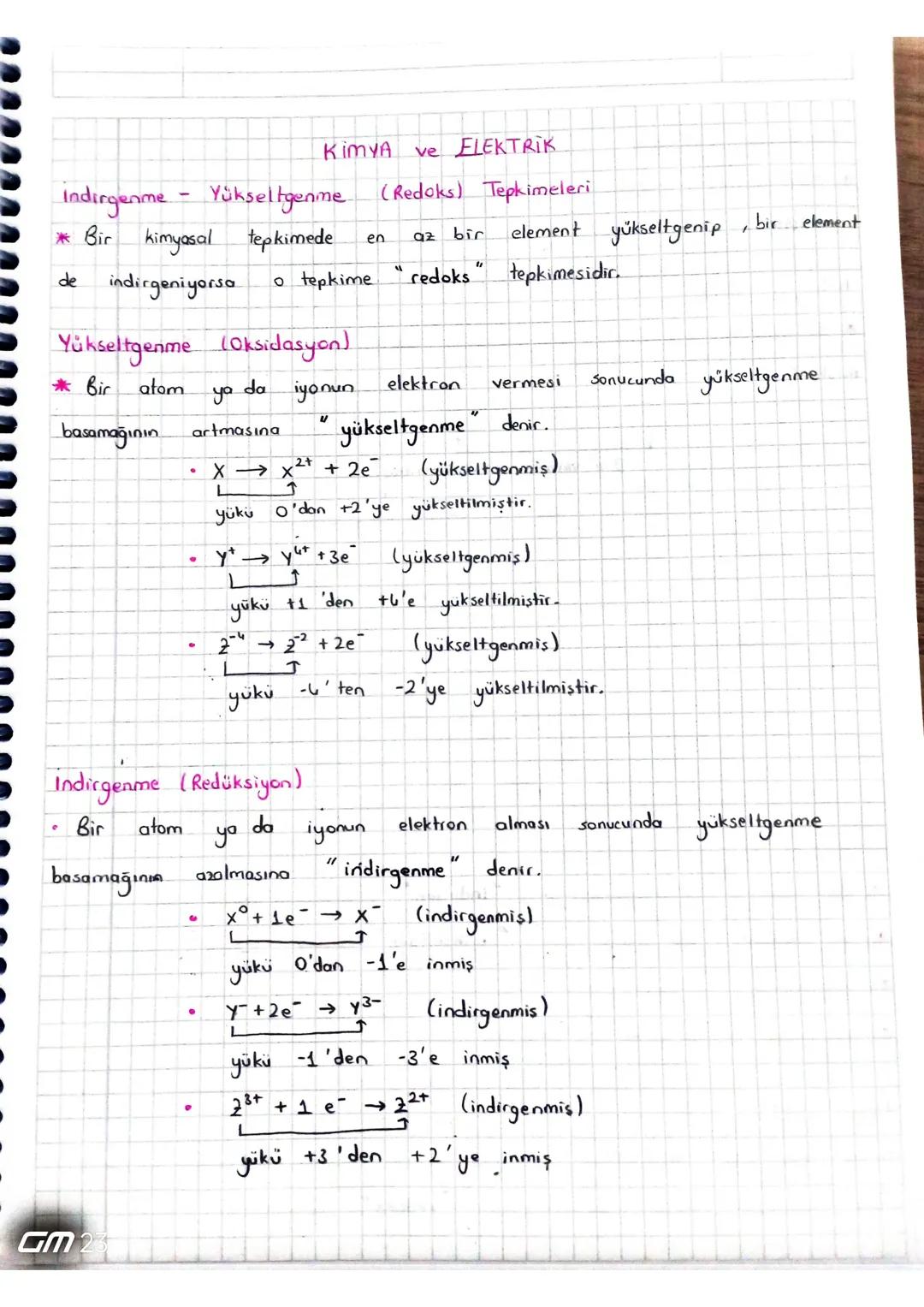 Kimya ve ELEKTRIK
Indirgenme - Yükseltgenme
* Bir kimyasal tepkimede
de
(Redoks) Tepkimeleri
en 92
་་
bir element
bir element yükseltgenip
i