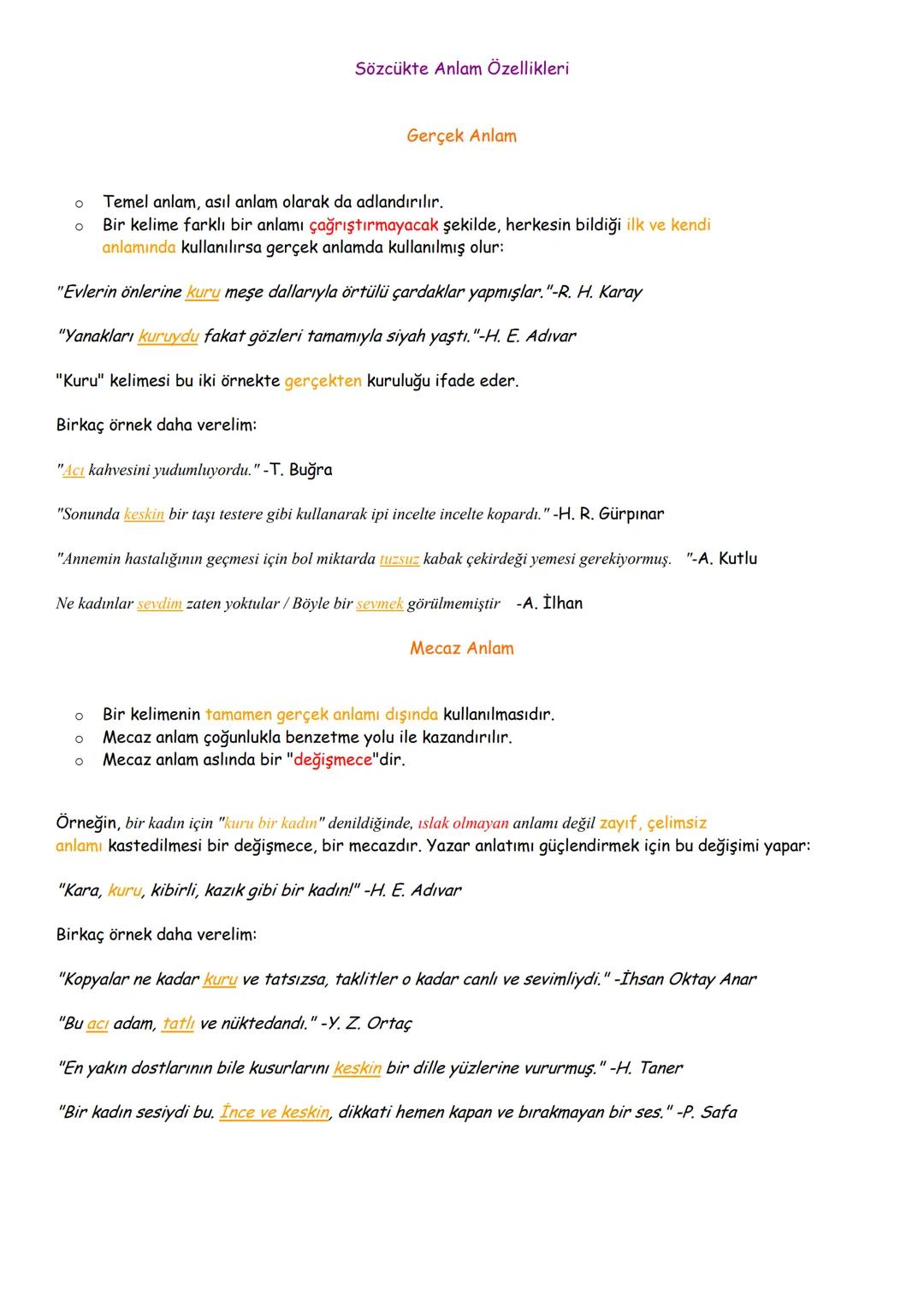 8.Sınıf Sözcükte Anlam Konu Anlatımı PDF
Sözcükte Anlam konusu, sözcüklerin farklı anlamlarda kullanılması ile ilgilidir. Kelimelerin birden