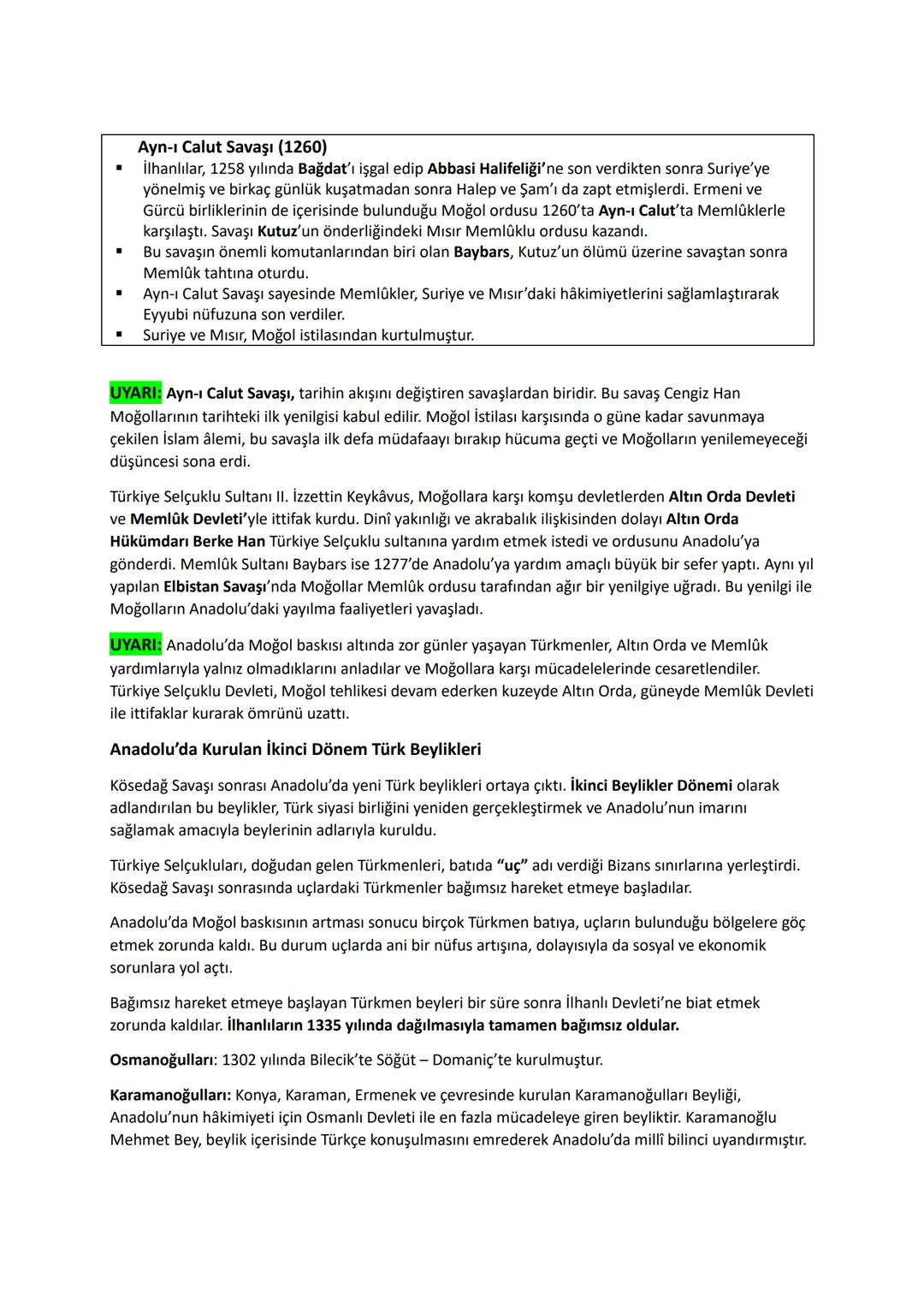 # 1. ANADOLU'YA TÜRK GÖÇLERİ VE BU GÖÇLERİN SOSYOKÜLTÜREL
ETKİLERİ
Türkiye Tarihi (XI-XII. Yüzyıllar Arası Dönem)
Saltuklular (1072-1202)
