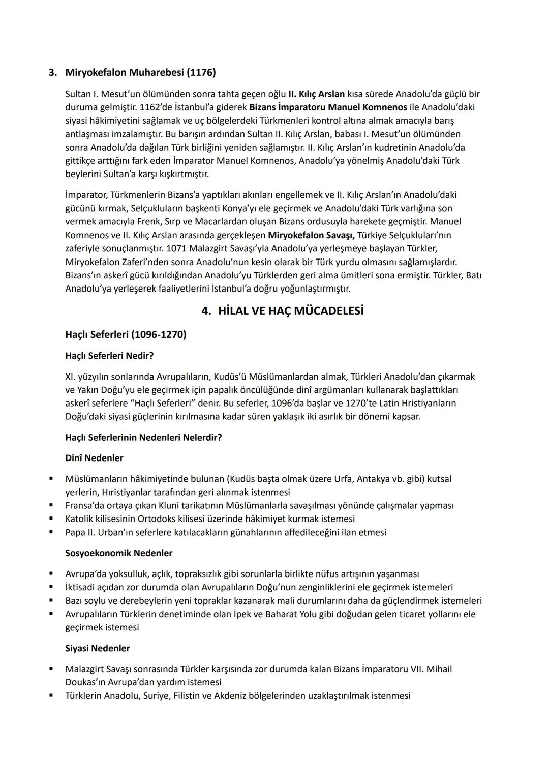 # 1. ANADOLU'YA TÜRK GÖÇLERİ VE BU GÖÇLERİN SOSYOKÜLTÜREL
ETKİLERİ
Türkiye Tarihi (XI-XII. Yüzyıllar Arası Dönem)
Saltuklular (1072-1202)