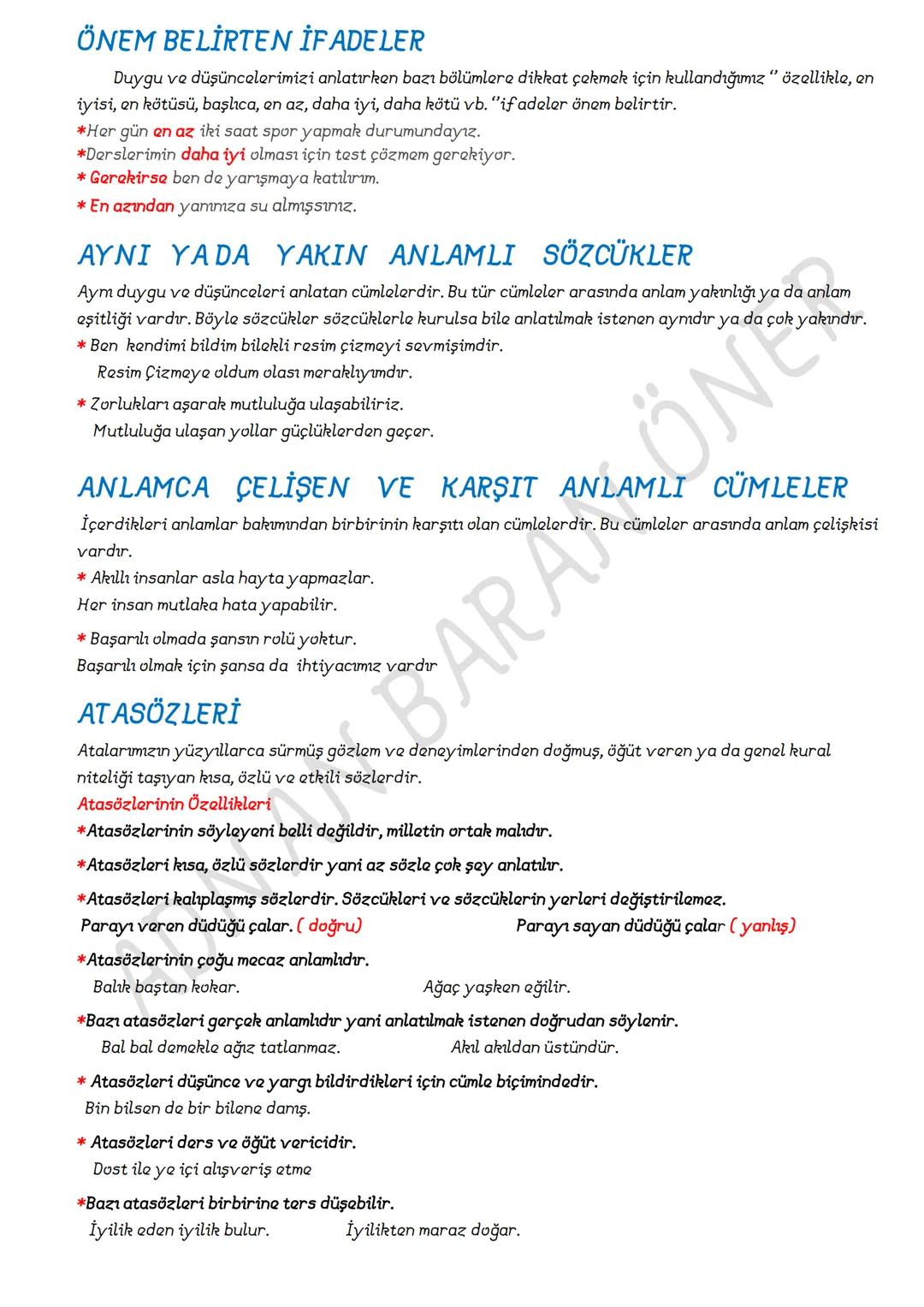 SÖZCÜKTE ANLAM
A. TEMEL (İLK) ANLAM
GERÇEK ANLAM
Bir sözcüğün akla elen ilk anlamıdır. Temel anlam, sözlükte ilk sırada yer alır; sözcüğün h