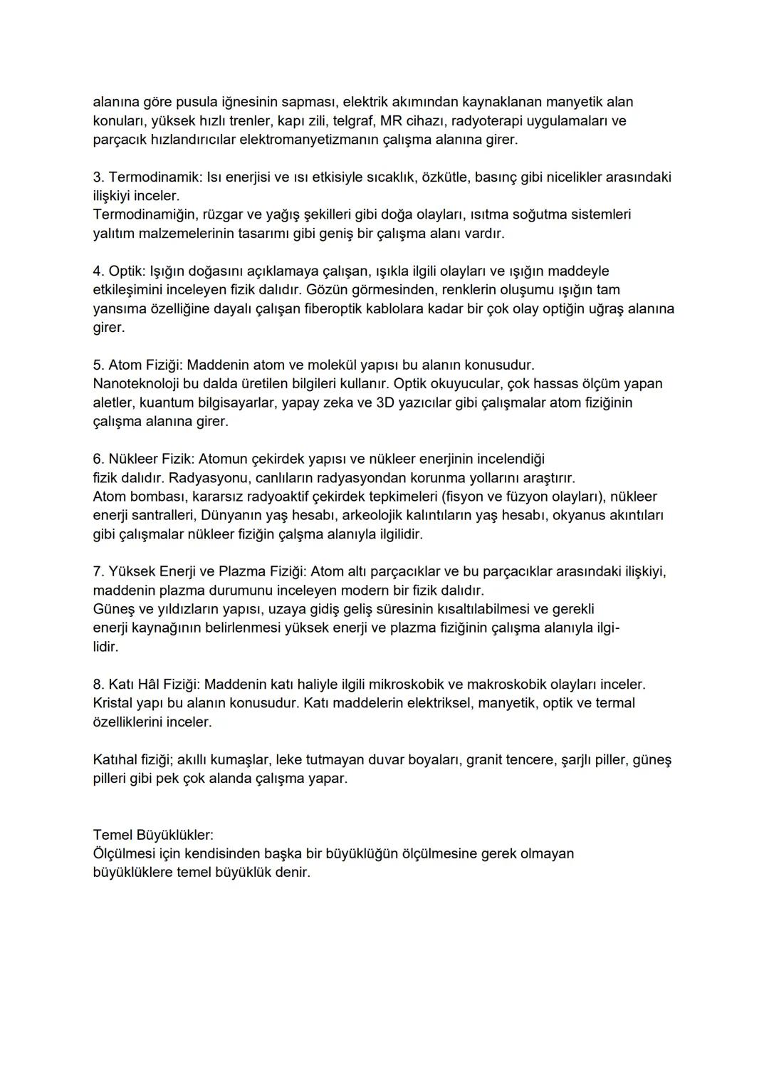 9.SINIF FİZİK KONU ANLATIMI
1.ÜNİTE :
Fizik Nedir?
Fizik, madde ve enerji arasındaki etkileşimi inceleyen ve doğada gerçekleşen olaylarla il
