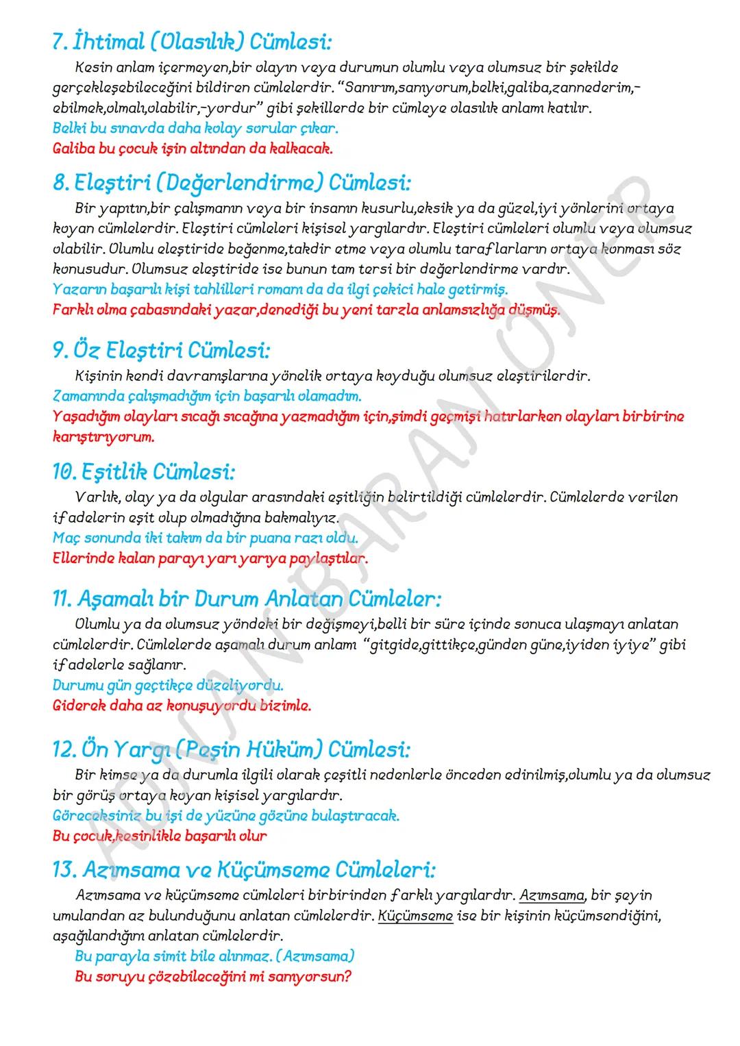 FİİLİMSİLER (EYLEMSİLER)
FİİLİMSİ: Fiillerden türemiş olmakla birlikte bir fiil gibi çekimlenemeyen olumlu, olumsuz
şekilleri yapılabilen v