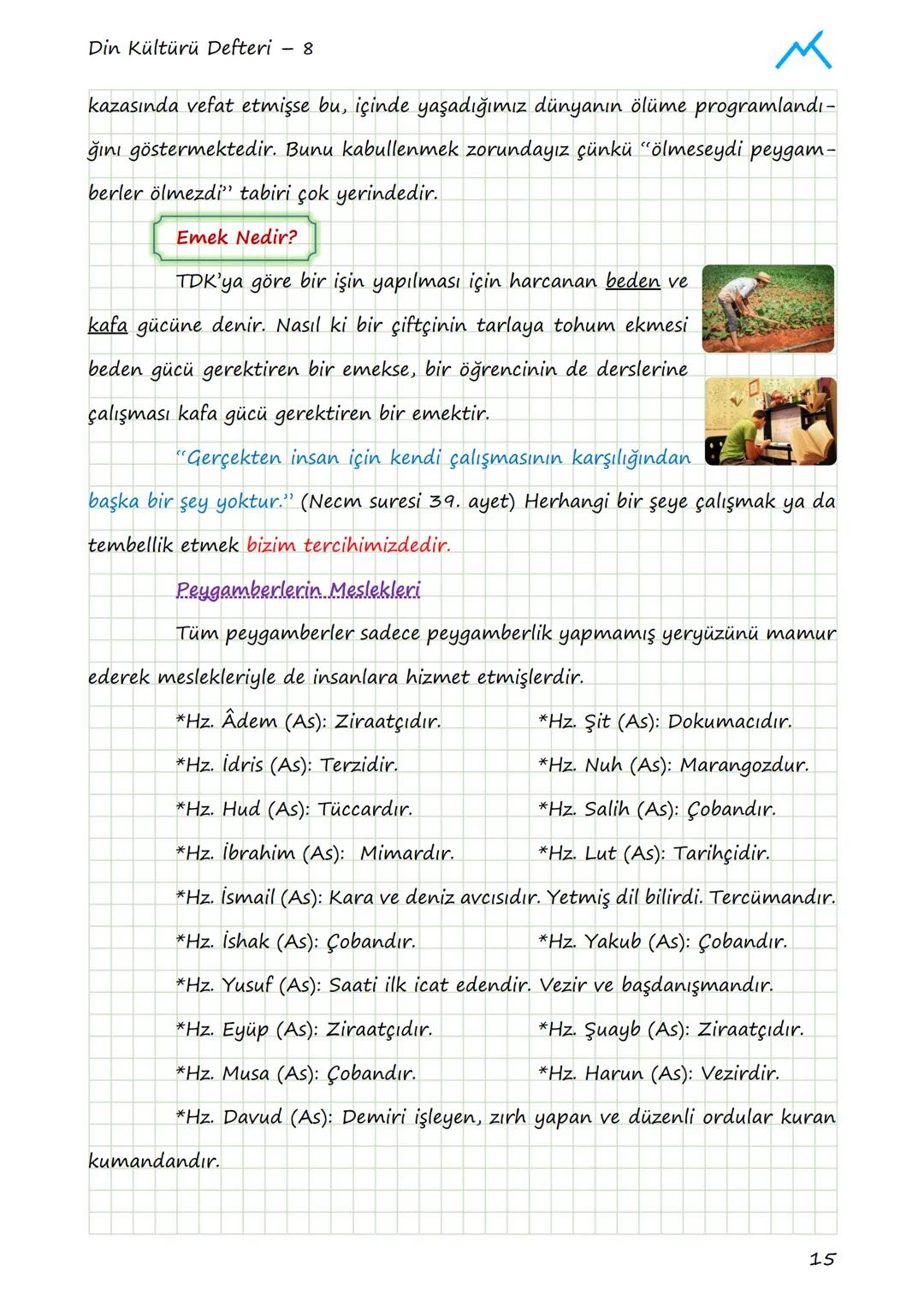 Din Kültürü Defteri - 8
# 1. ÜNİTE: KADER İNANCI
## 1.1. KADER VE KAZA İNANCI
### Allah Her Şeyi Bir Ölçüye Göre Yaratmıştır
Allah Kur'an