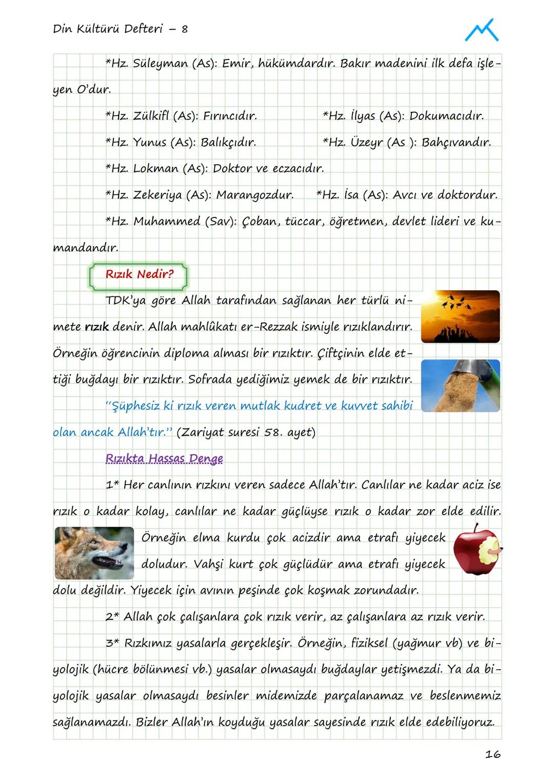 Din Kültürü Defteri - 8
# 1. ÜNİTE: KADER İNANCI
## 1.1. KADER VE KAZA İNANCI
### Allah Her Şeyi Bir Ölçüye Göre Yaratmıştır
Allah Kur'an