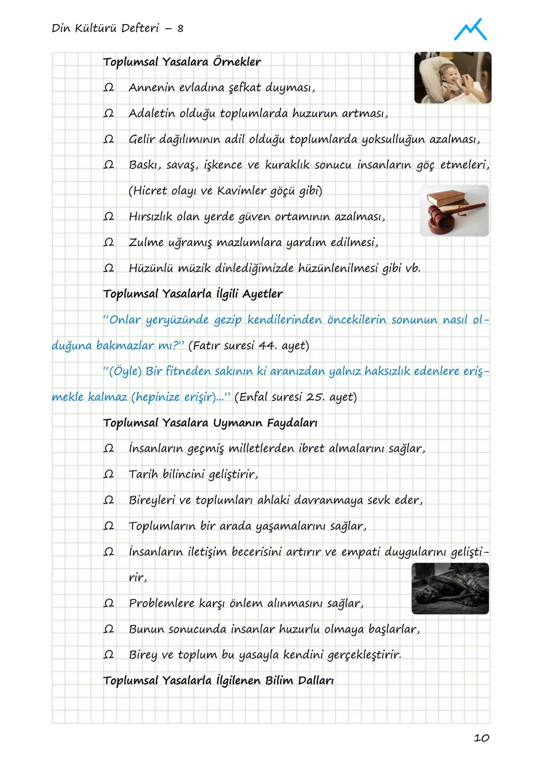 Din Kültürü Defteri - 8
# 1. ÜNİTE: KADER İNANCI
## 1.1. KADER VE KAZA İNANCI
### Allah Her Şeyi Bir Ölçüye Göre Yaratmıştır
Allah Kur'an