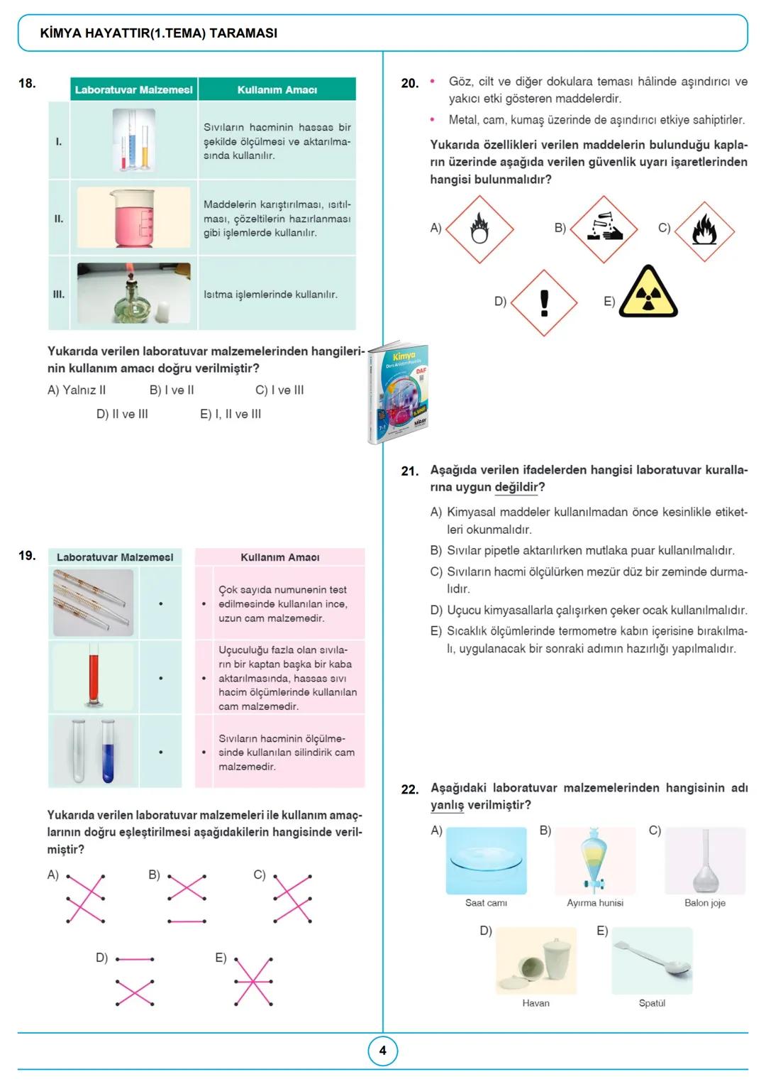 Miray ve Aydın Yayınları Ali Diçsönmez
KİMYA HAYATTIR (1.TEMA) TARAMASI
Kimya
9.SINIF
KIMA
Tematik
SORU BANKASI
1. Yanda brom ($Br_2$) sıvıs
