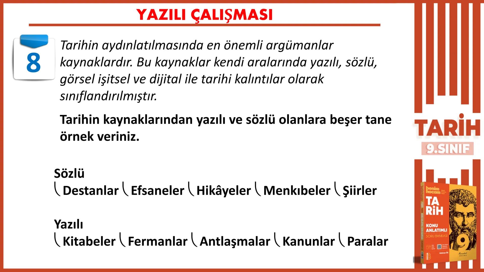 1.DÖNEM
1. yazılıya
hazırlık
9.SINIF
TARİH
Gökhan Öz
benim hocam
BENIM
HOCAM
LISE
1712 1
10
9
876
2 # YAZILI ÇALIŞMASI
1 Mustafa Kema