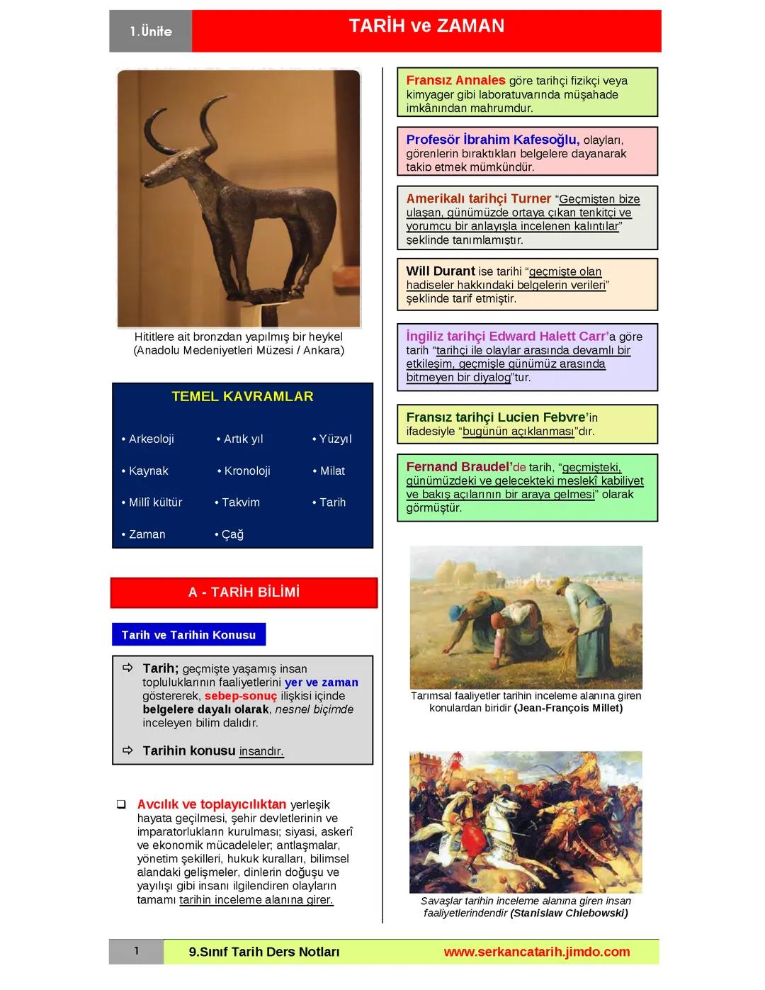 9. Sinif tarih 1. Unite