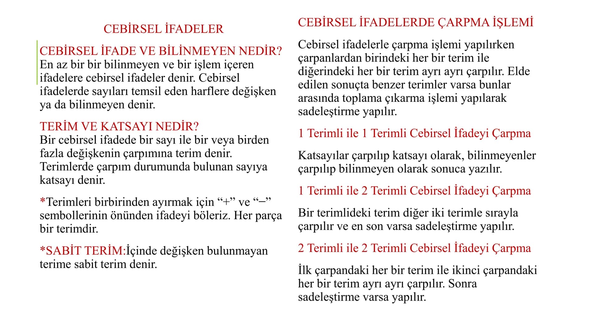 8.SINIF TÜM KONULAR ÖZETİ # ÇARPANLAR VE KATLAR
BİR DOĞAL SAYININ
ÇARPANLARI (BÖLENLERİ)
* Her doğal sayı iki doğal sayının
çarpımı